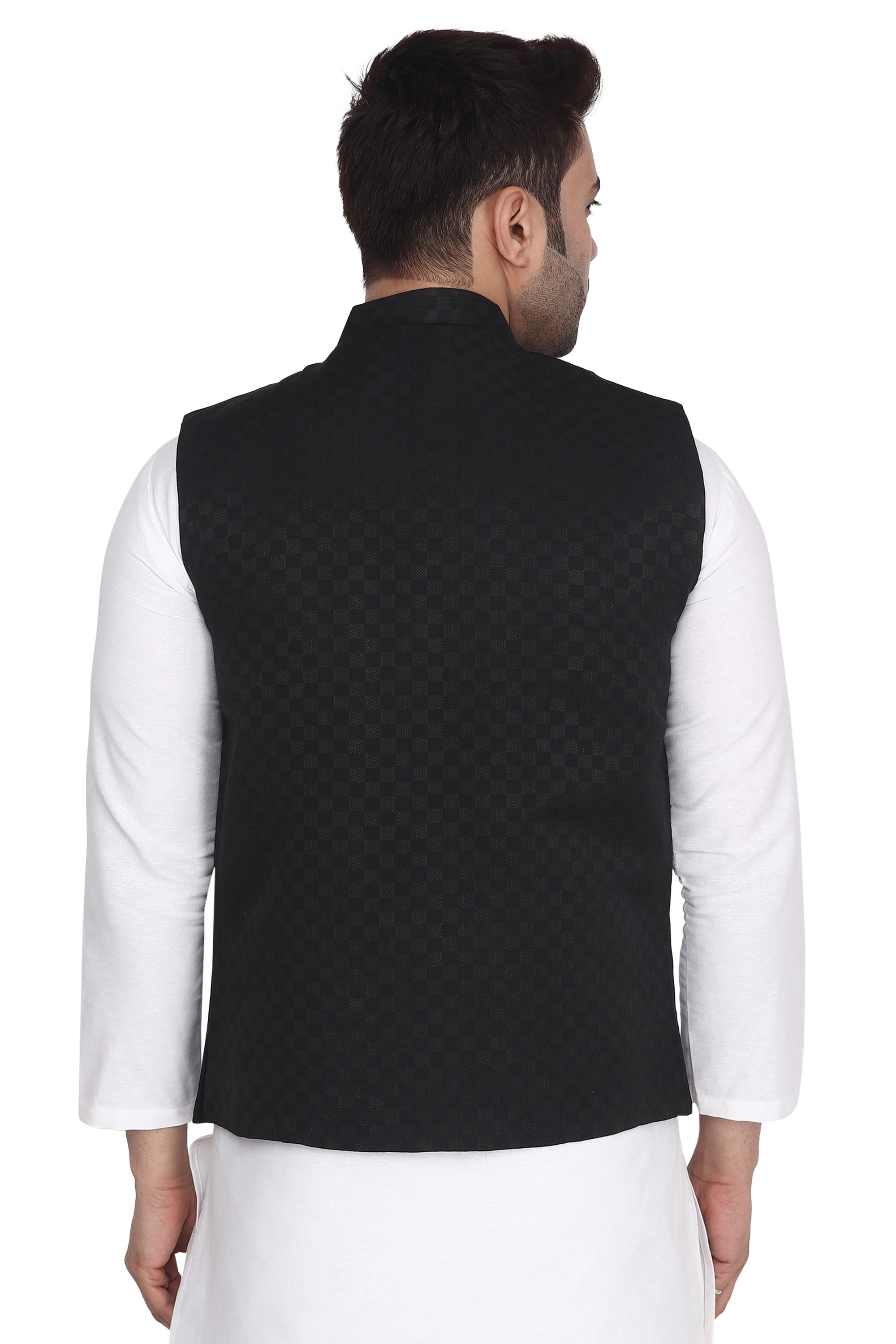 Aaryavar Ethnic Premium Nehru / Modi Jacket - Black Color