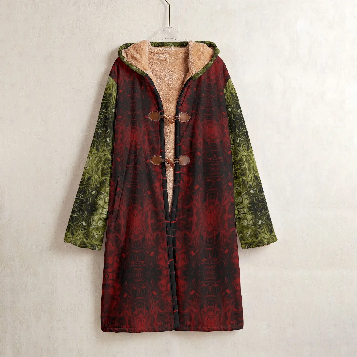 Horn Button Long Fleece Windbreaker