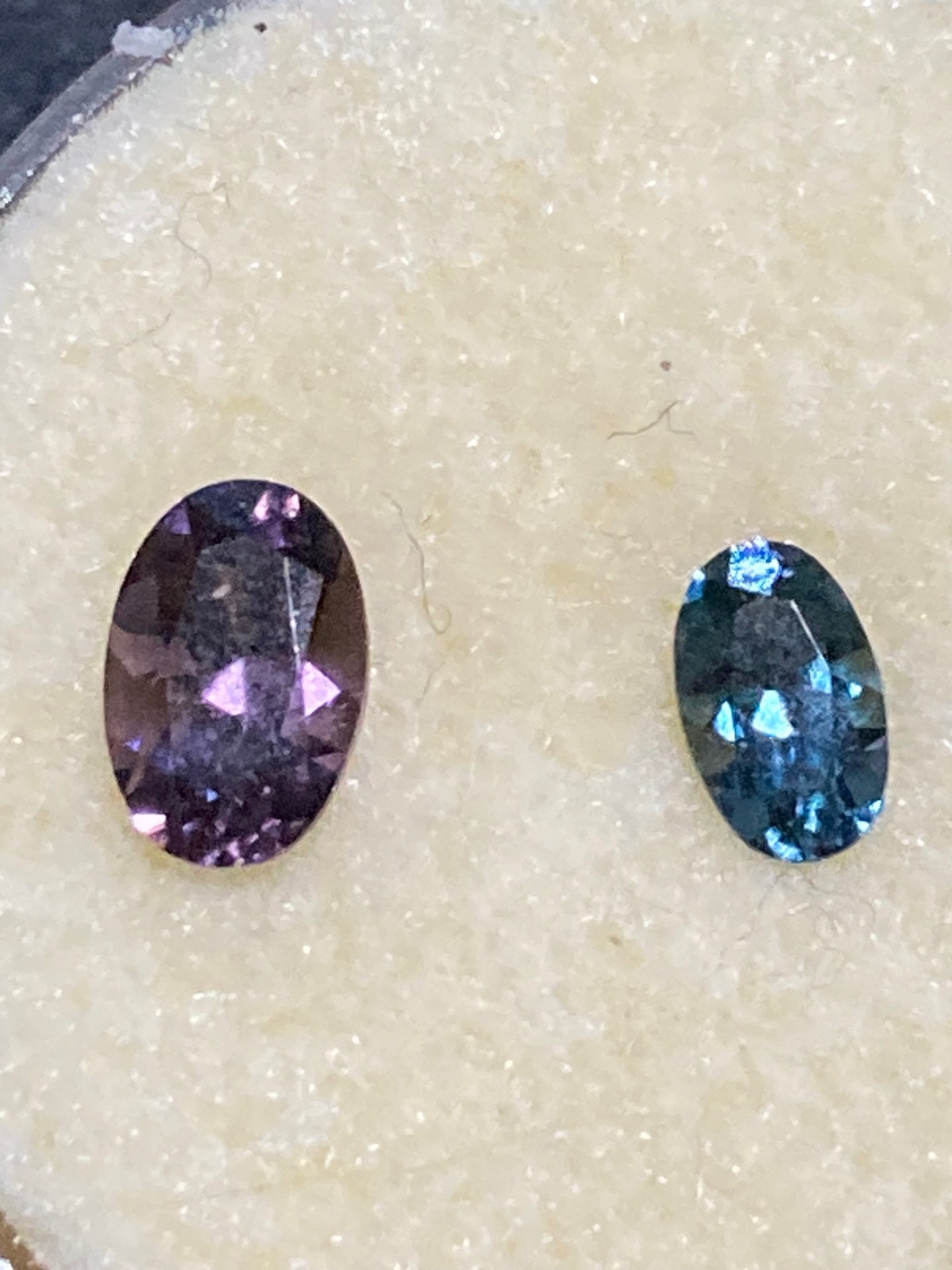 Spinel - Purple and the other Teal blue- Natural