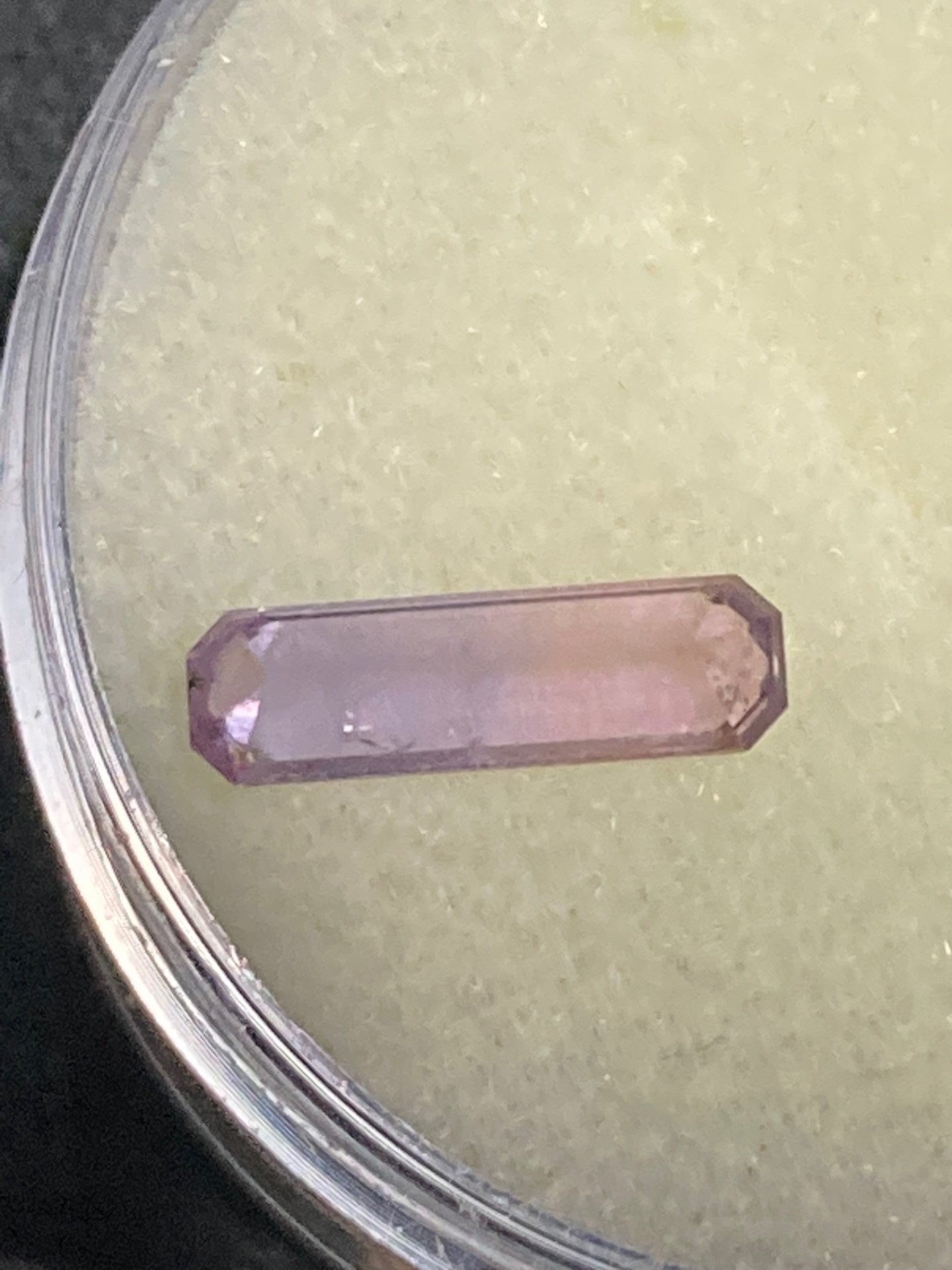 Sapphire-Bi-color Pink grading to Purple