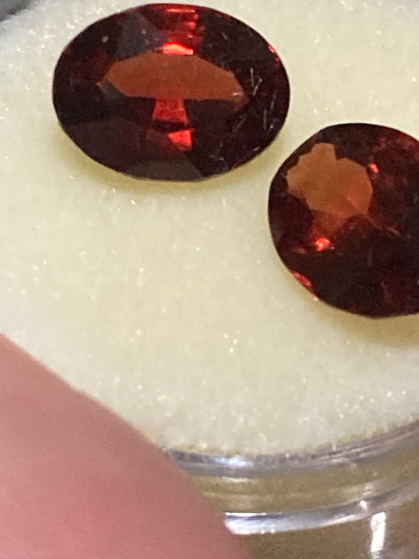 Garnet-Rhodolite-Pigeon Blood  Red / PAIR