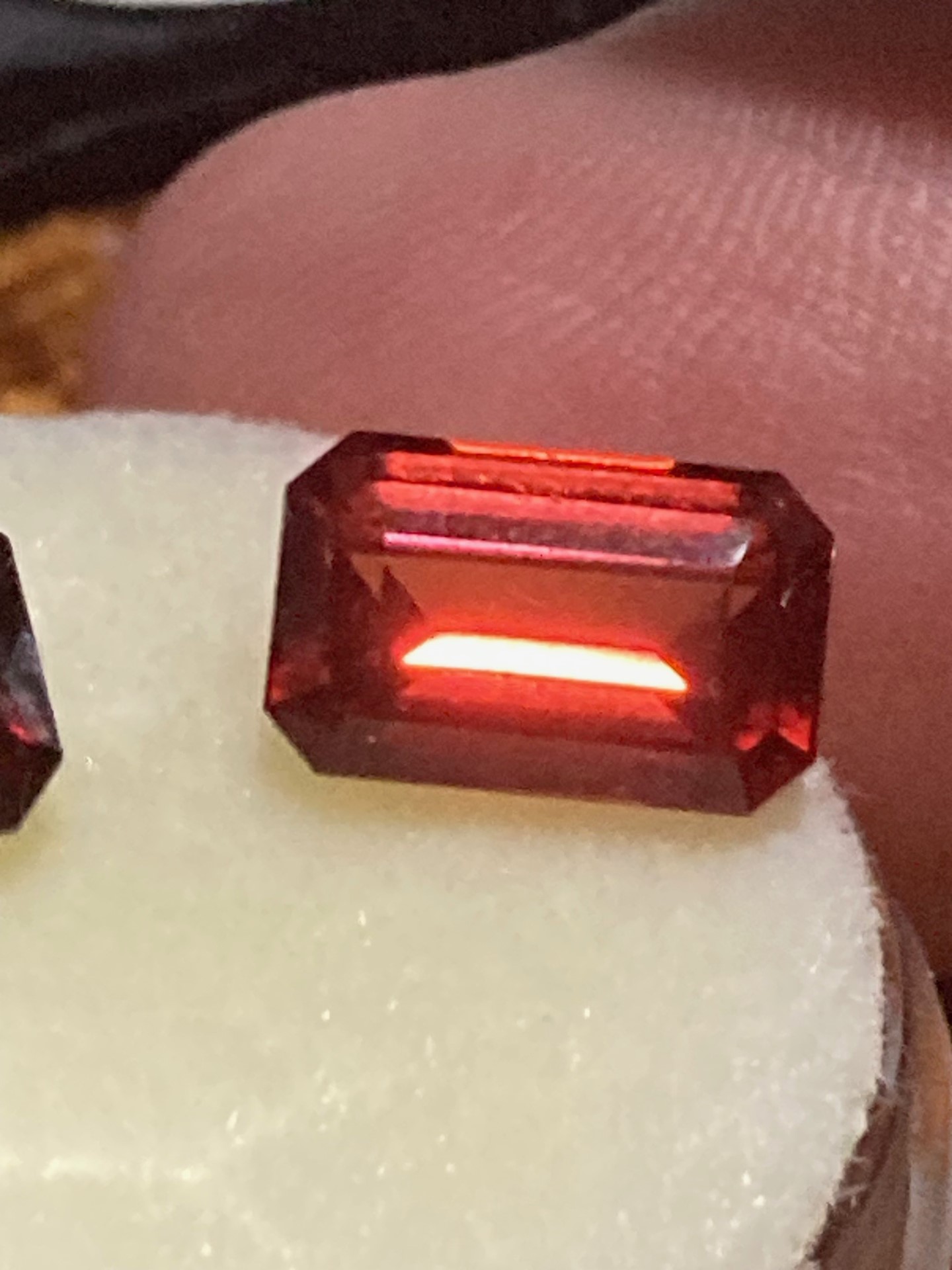 Garnet-Rhodolite-Pigeon Blood  Red / PAIR