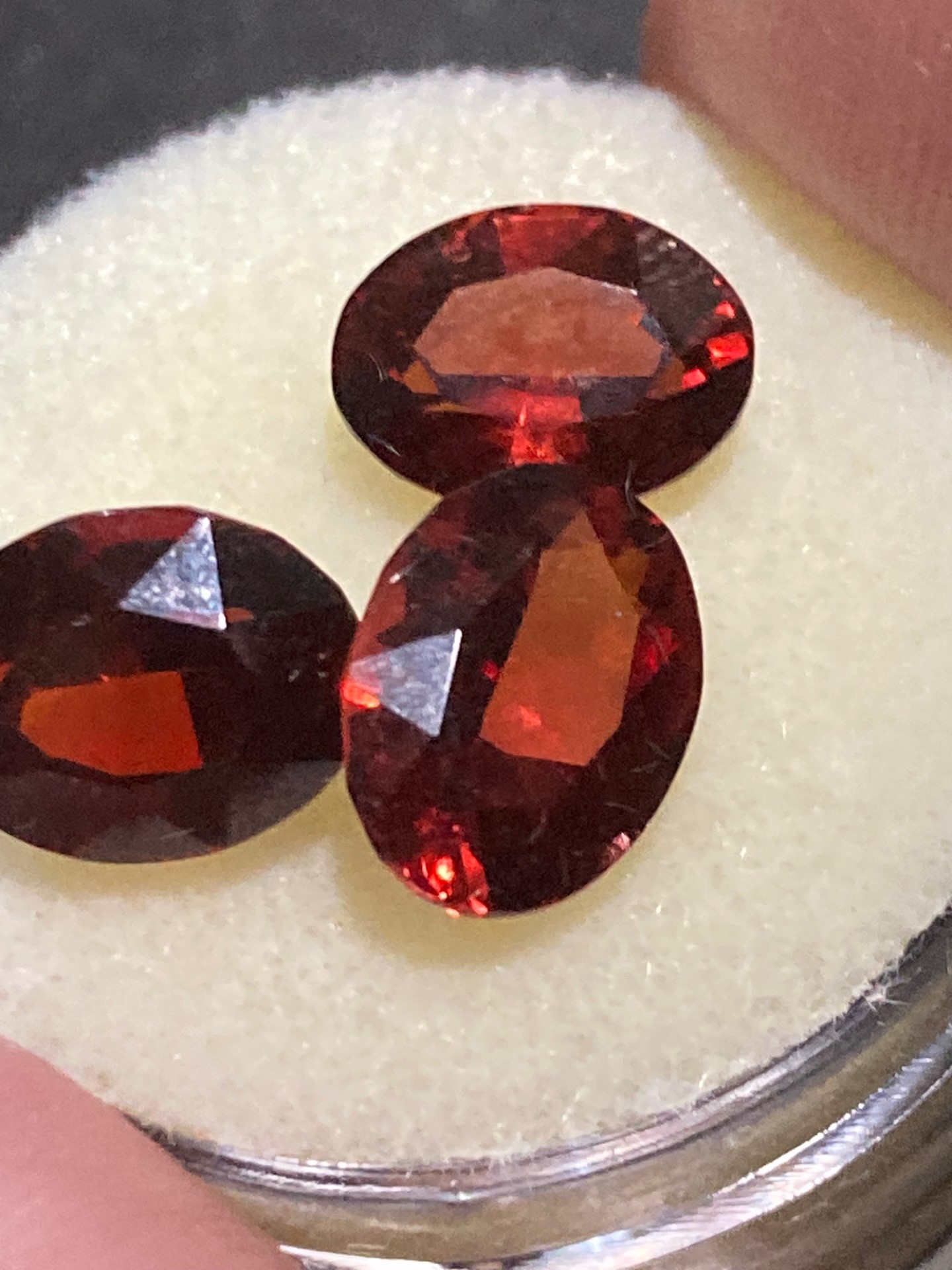 Garnet-Rhodolite-Pigeon Blood  Red / PAIR