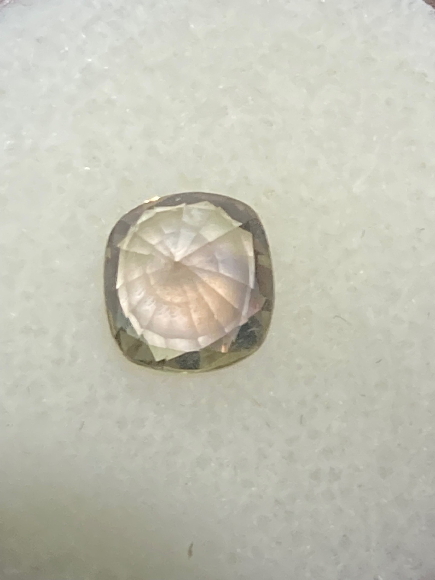 Sapphire- Pale yellow with a hint of purple tones