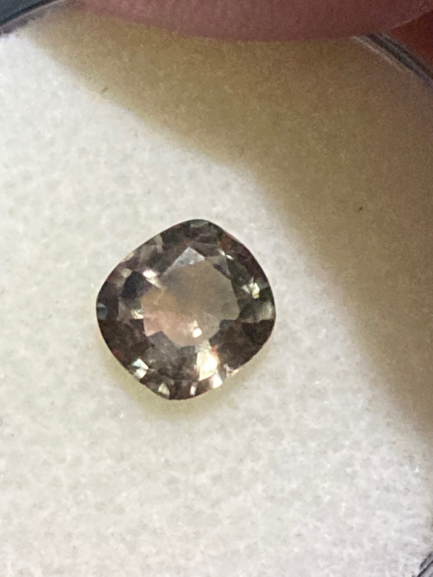 Sapphire- Pale yellow with a hint of purple tones