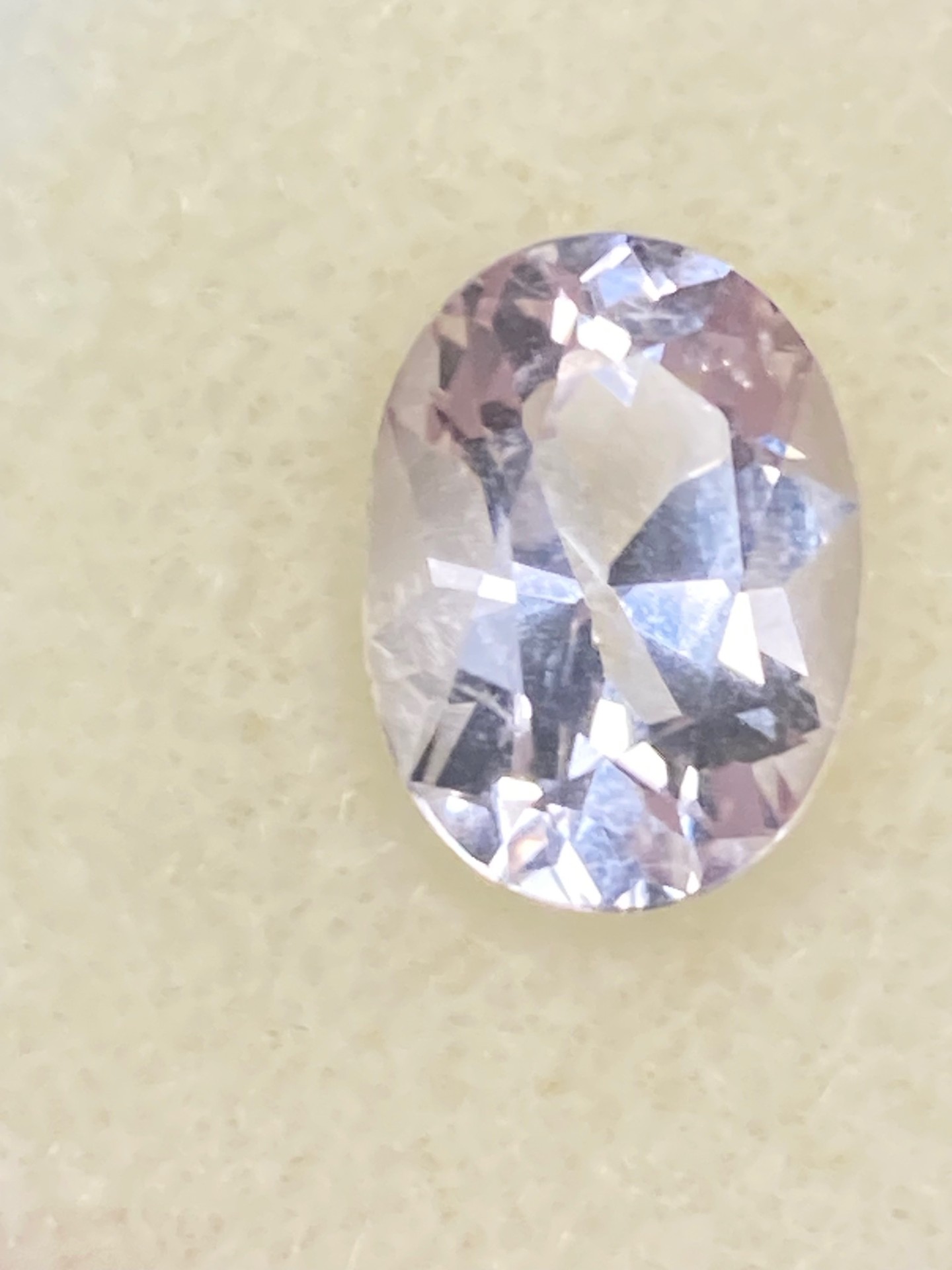 Beryl- Goshenite - clear - slight pinkish hue