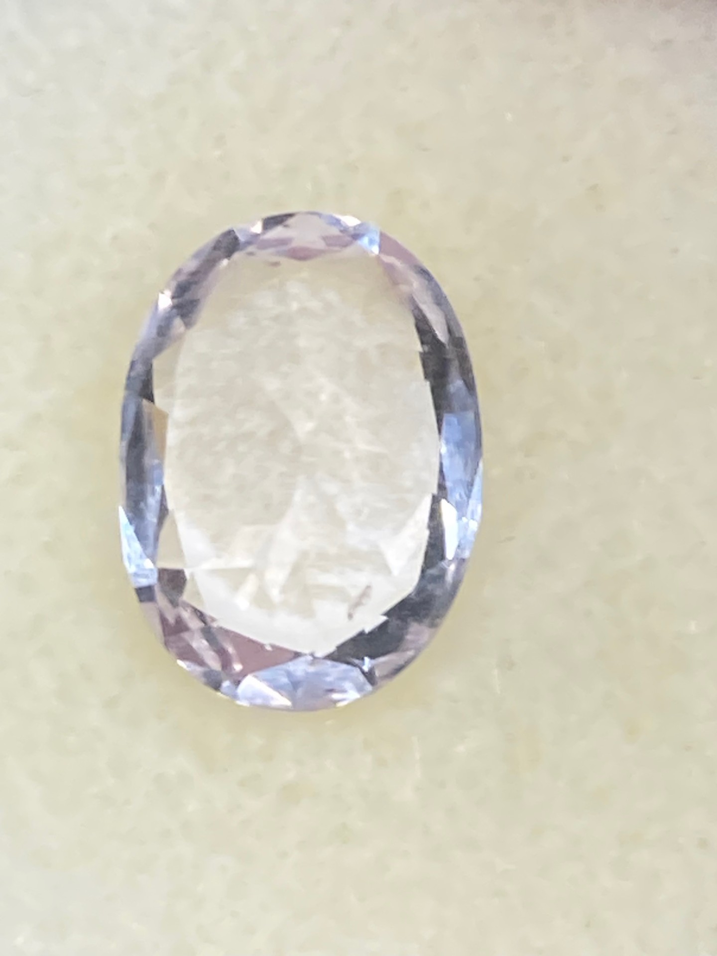 Beryl- Goshenite - clear - slight pinkish hue