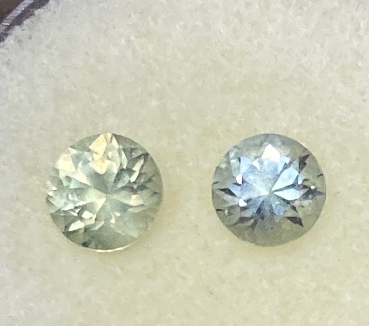 Sapphire Natural Pastel yellow and blue 