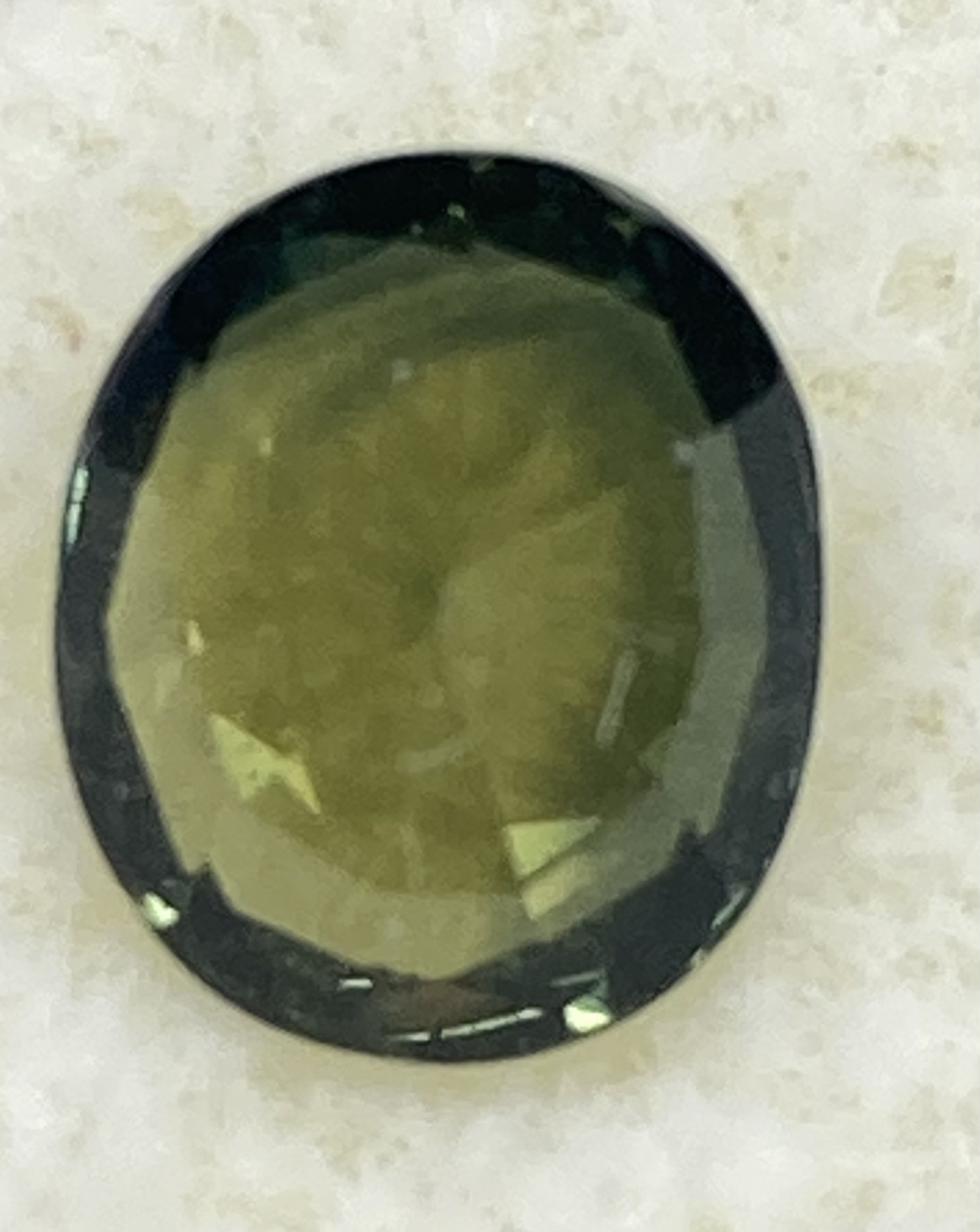 Sapphire Natural  Green with teal flash