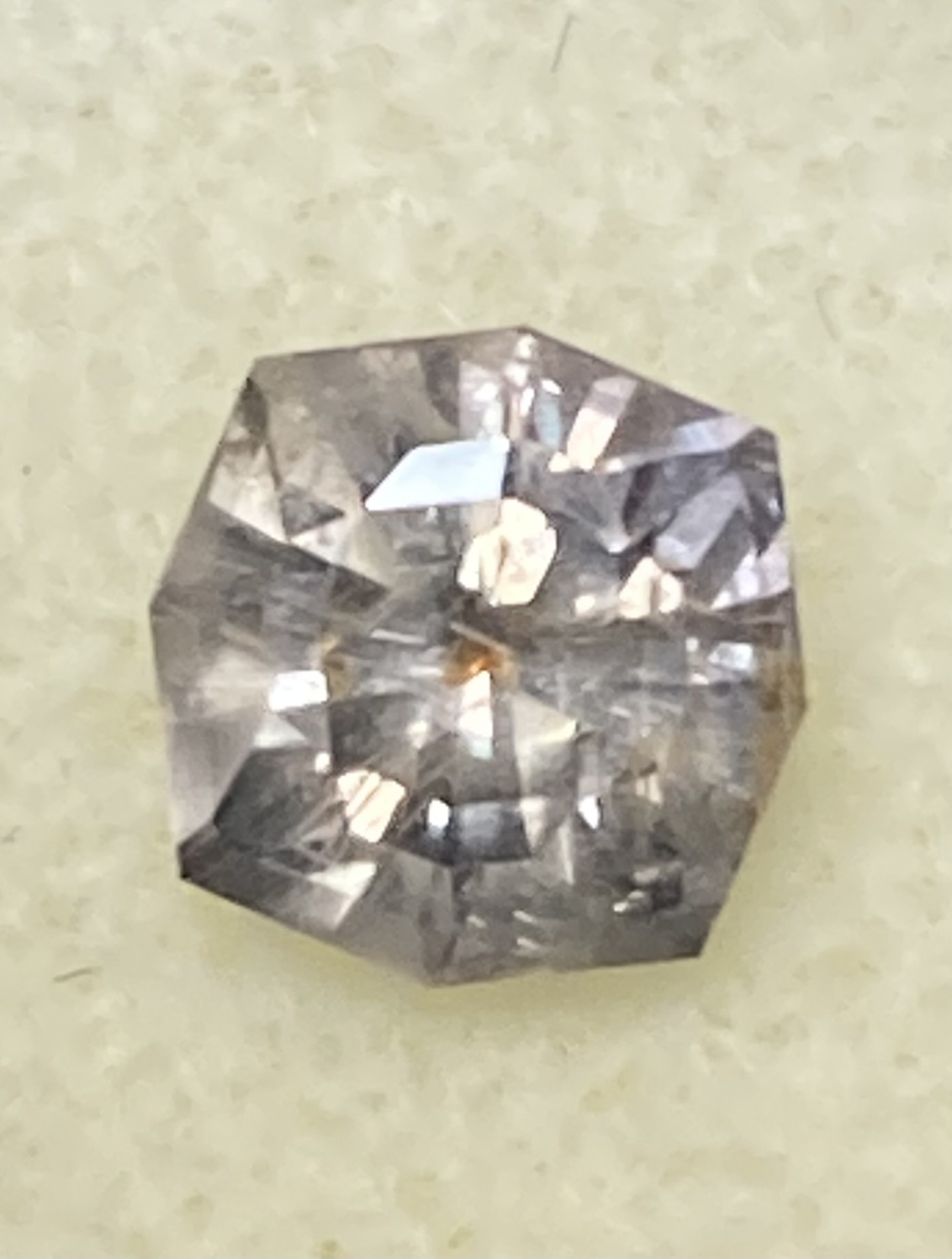 Sapphire Natural Clear with a golden accent