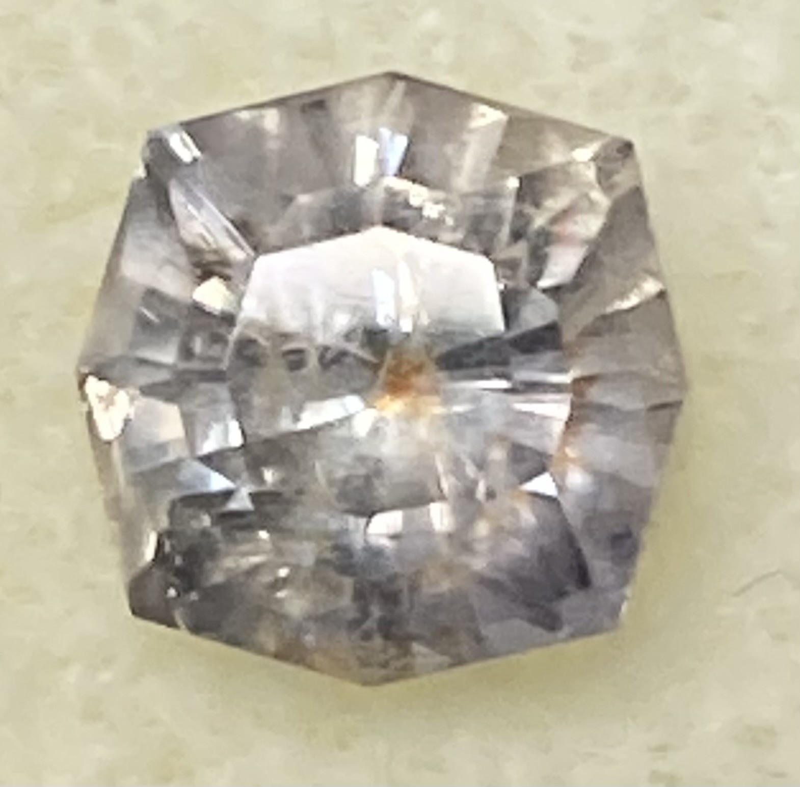 Sapphire Natural Clear with a golden accent