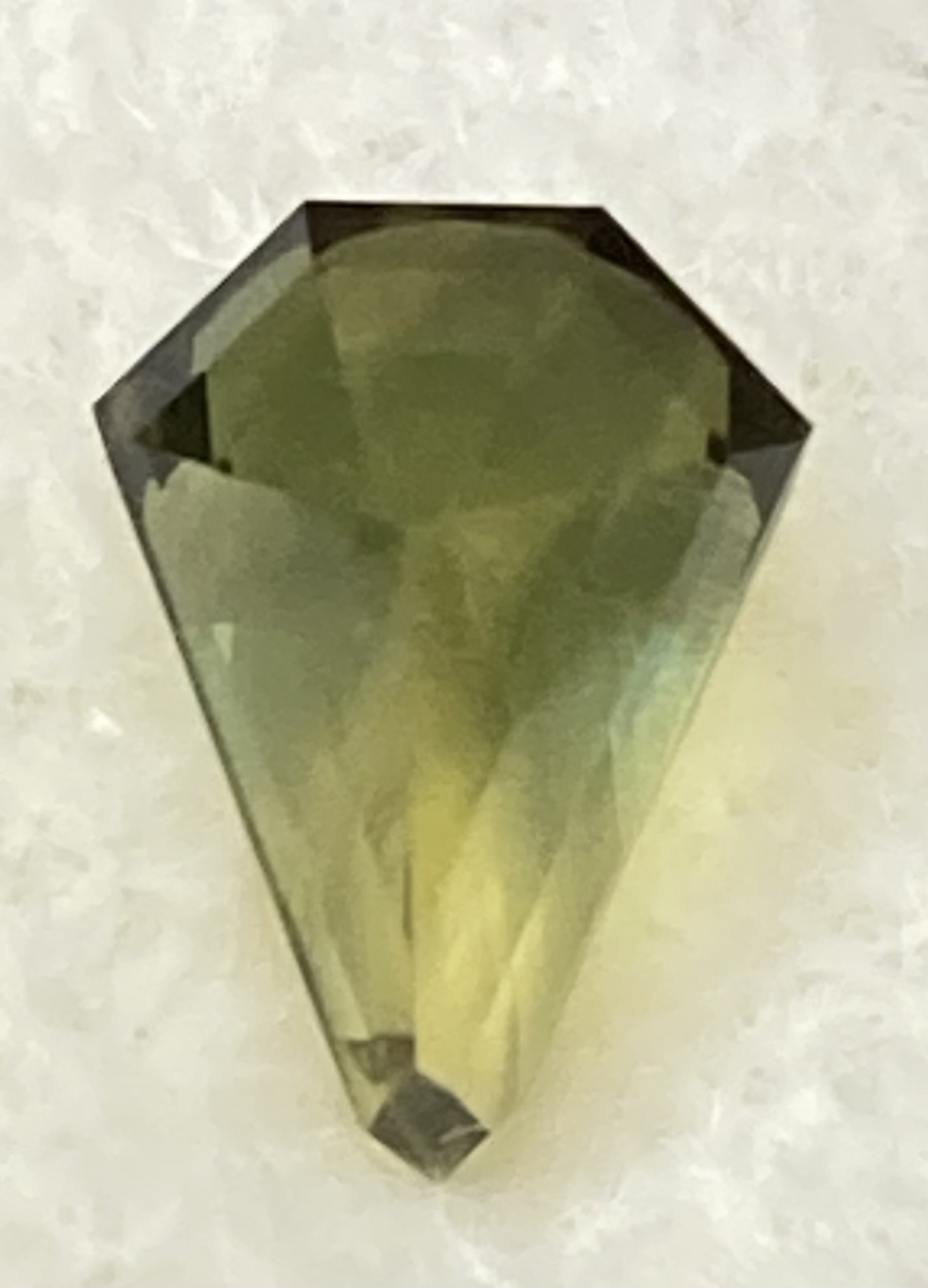 Sapphire Natural Yellow tip to green yellow body