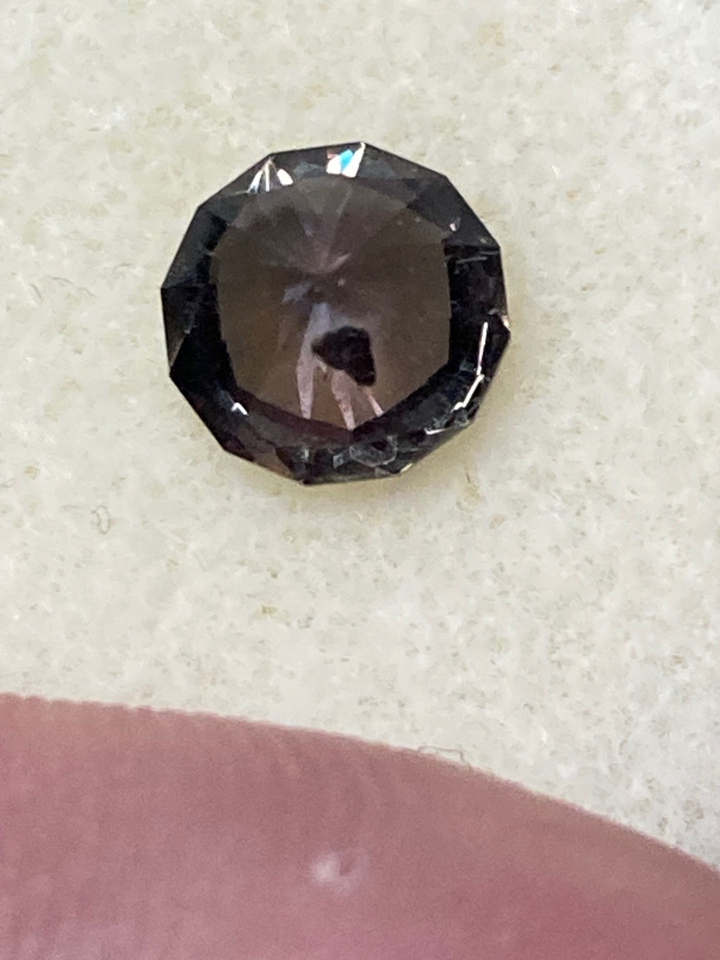 Sapphire Natural (Possibly Alexandrite) Color Change Mauve to Green (see photos)