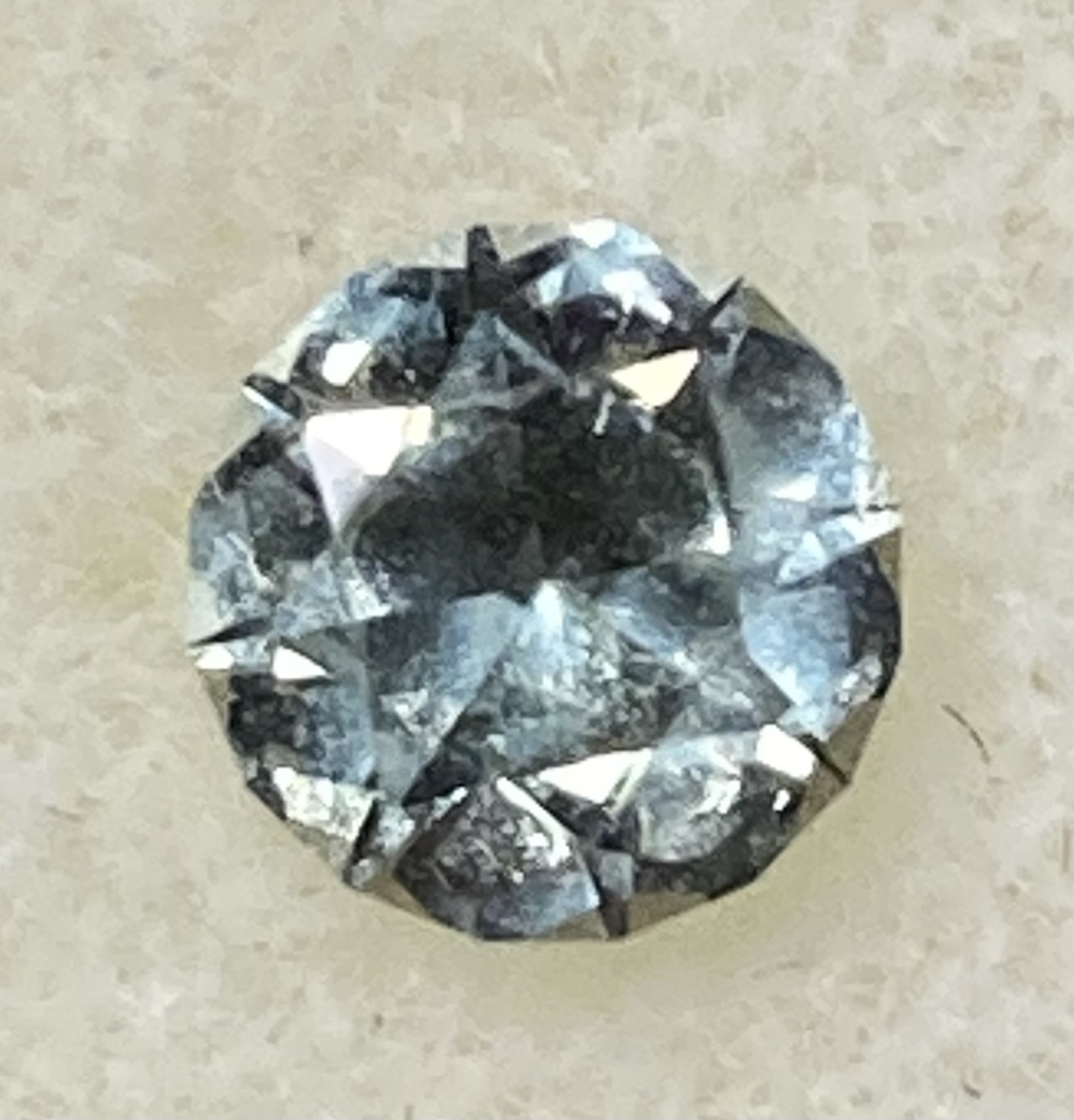 Sapphire Natural Light pastel blue with yellow flash