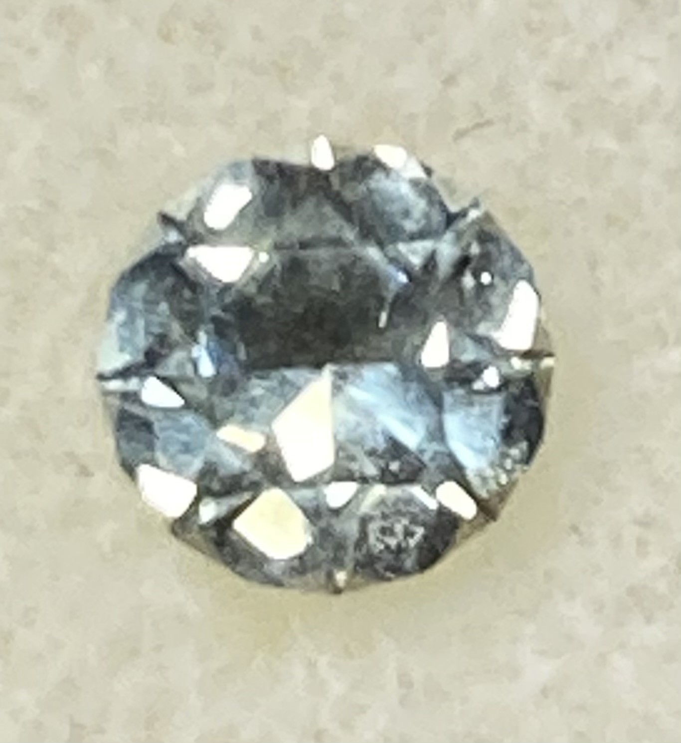 Sapphire Natural Light pastel blue with yellow flash