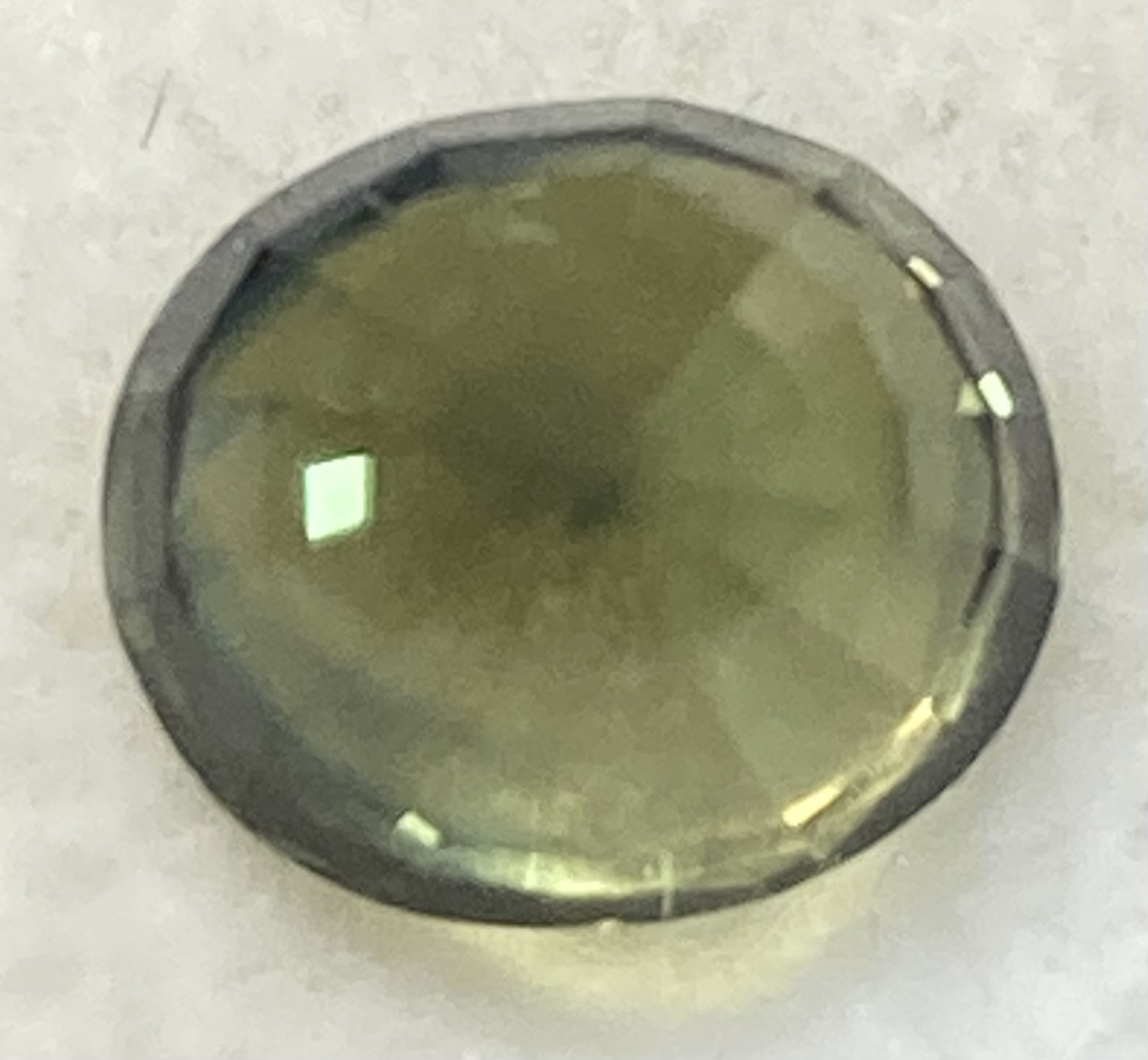 Sapphire -Natural Green with teal and yellow flash