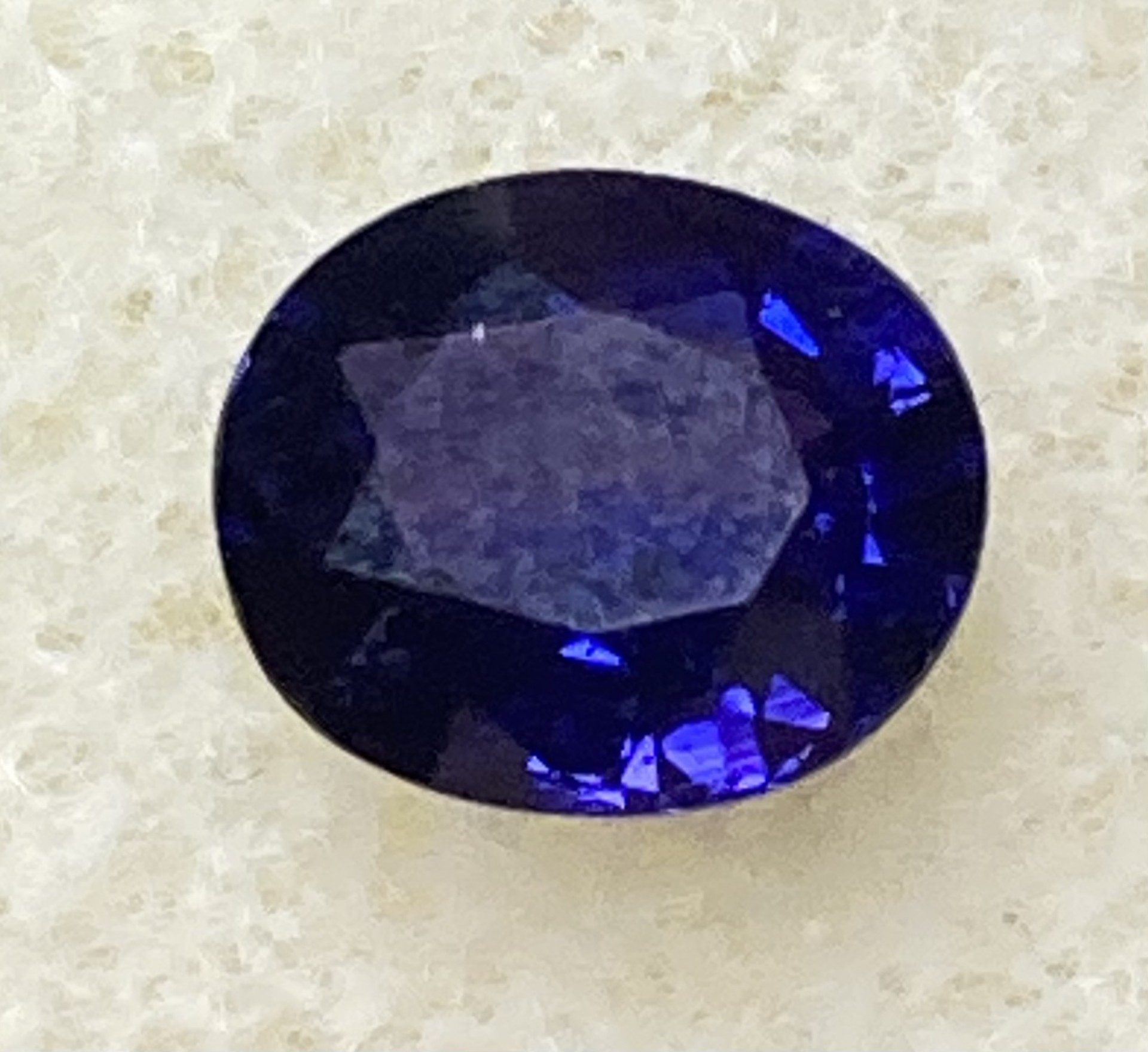 Sapphire -Natural Blue color change to purple