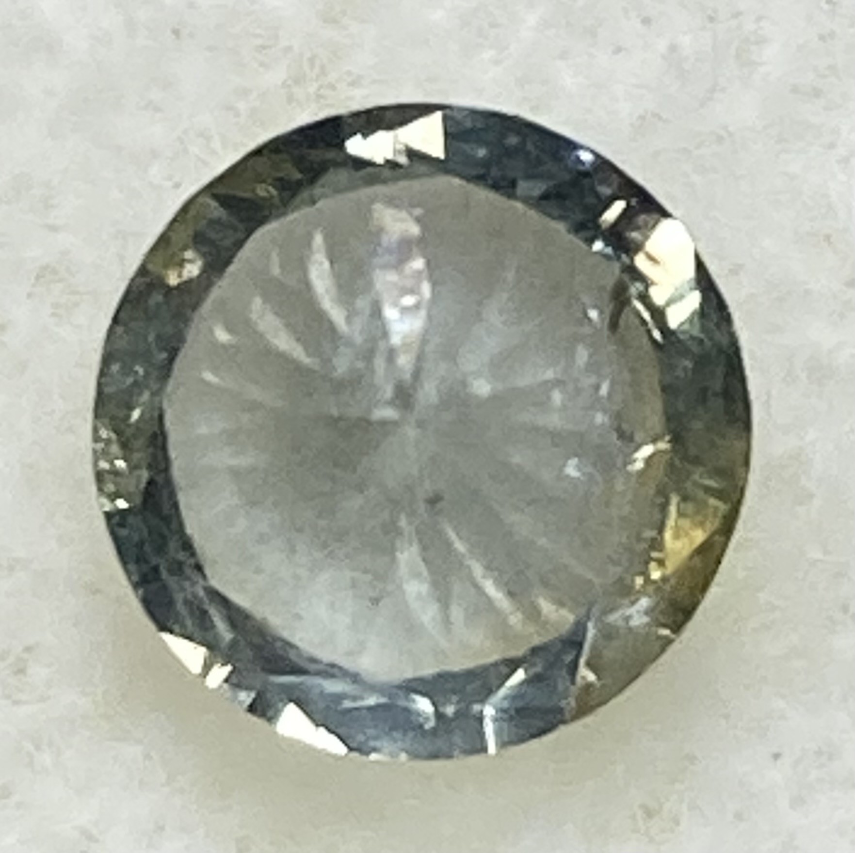 Sapphire -Heat Treated Pale Blue with a tough of gold