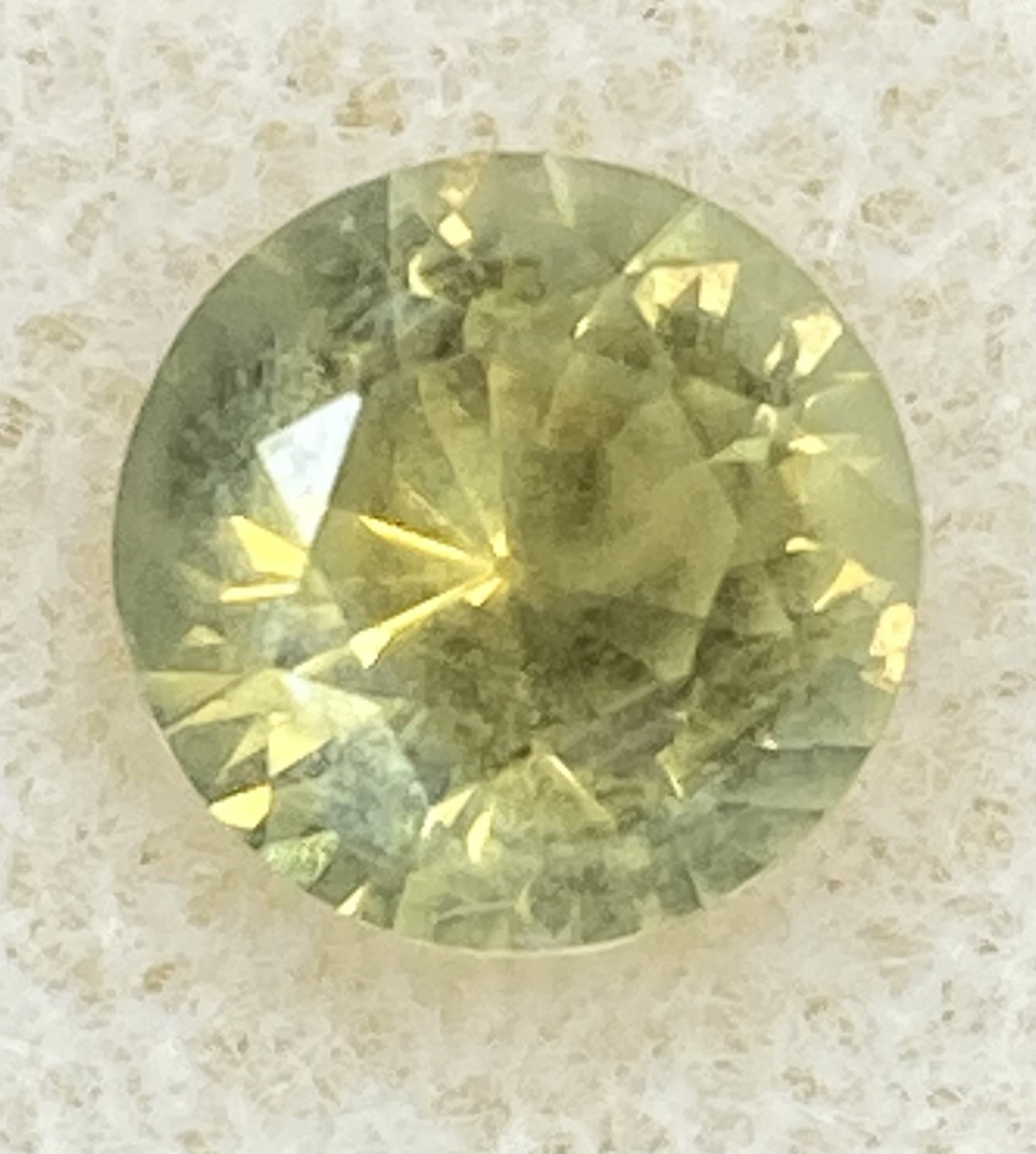 Sapphire -Natural  Yellow with blue and green overtones