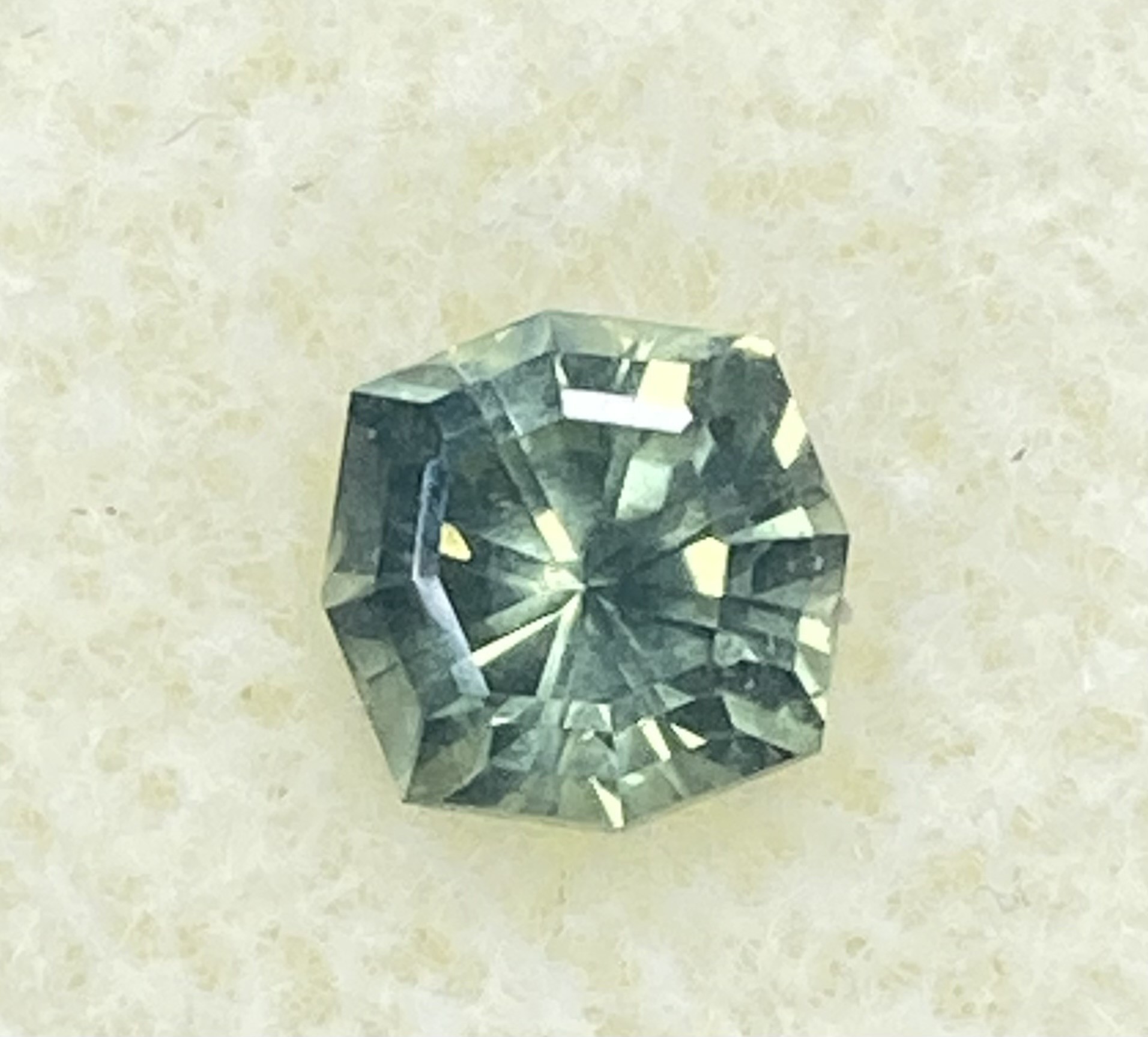 Sapphire - Natural Yellow with hints of blue and green