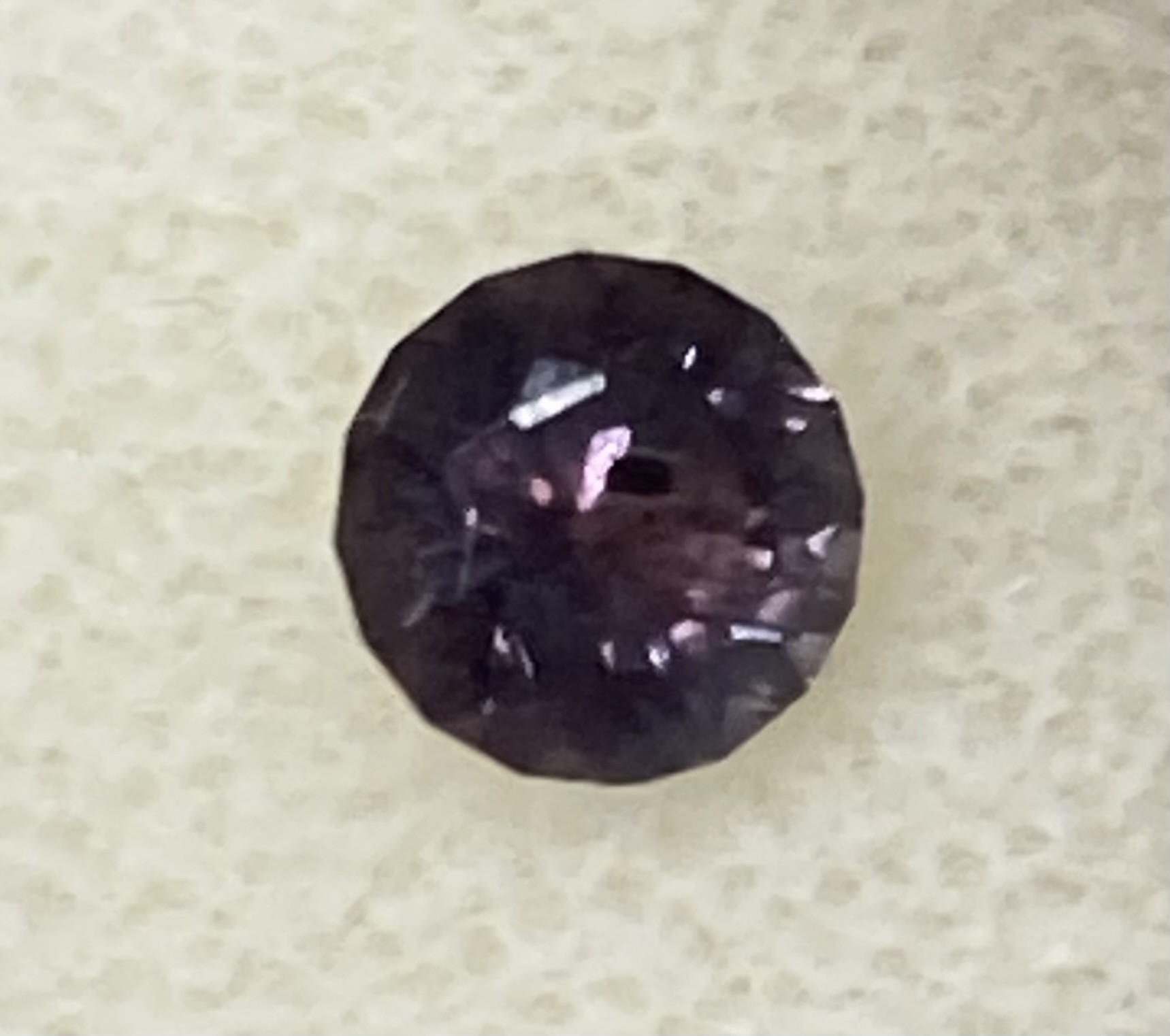 Sapphire - Natural Purple slight color change to green (like alexandrite)