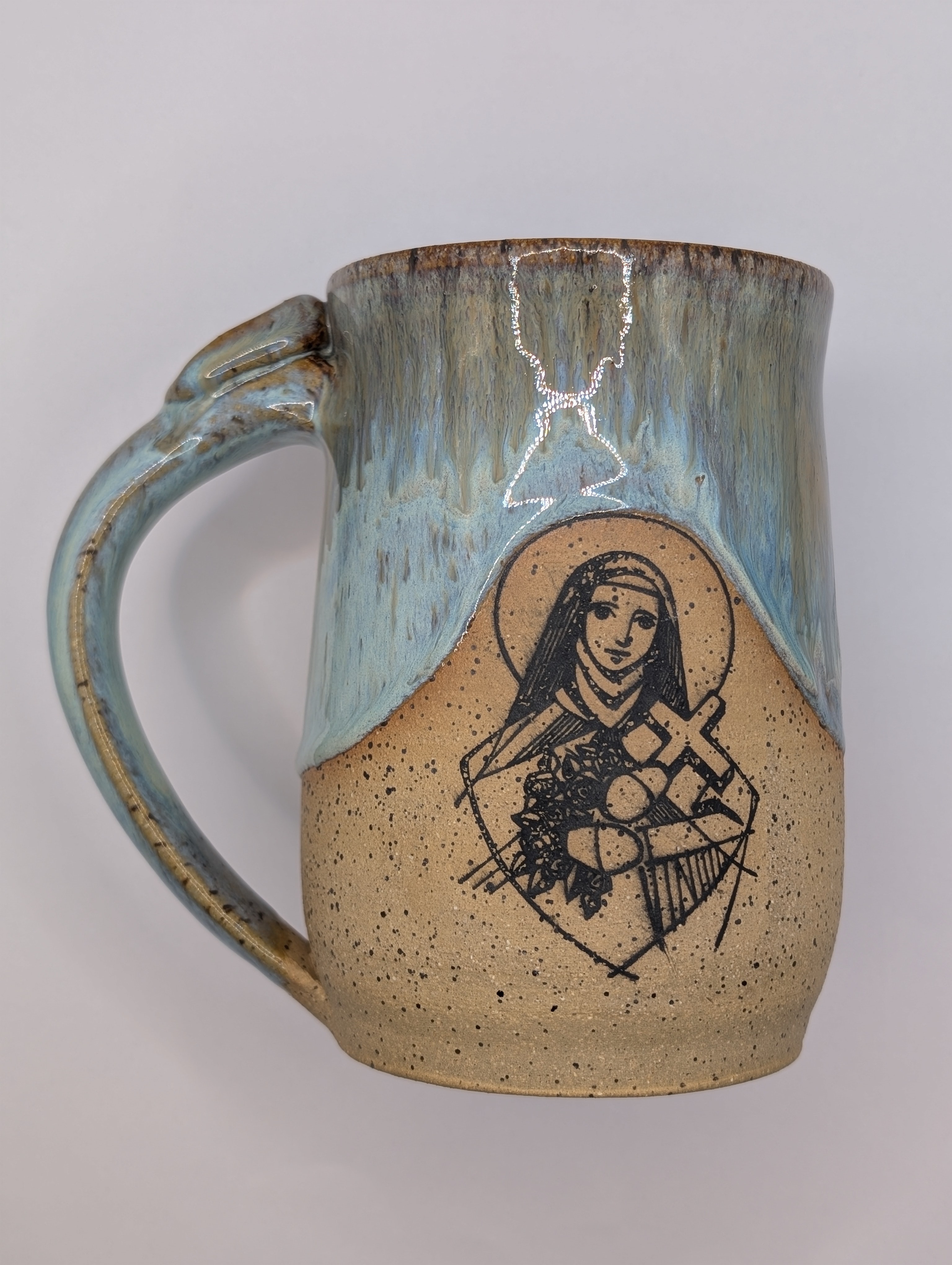 Virgin Mary mug • 22oz • turquoise waterfall 