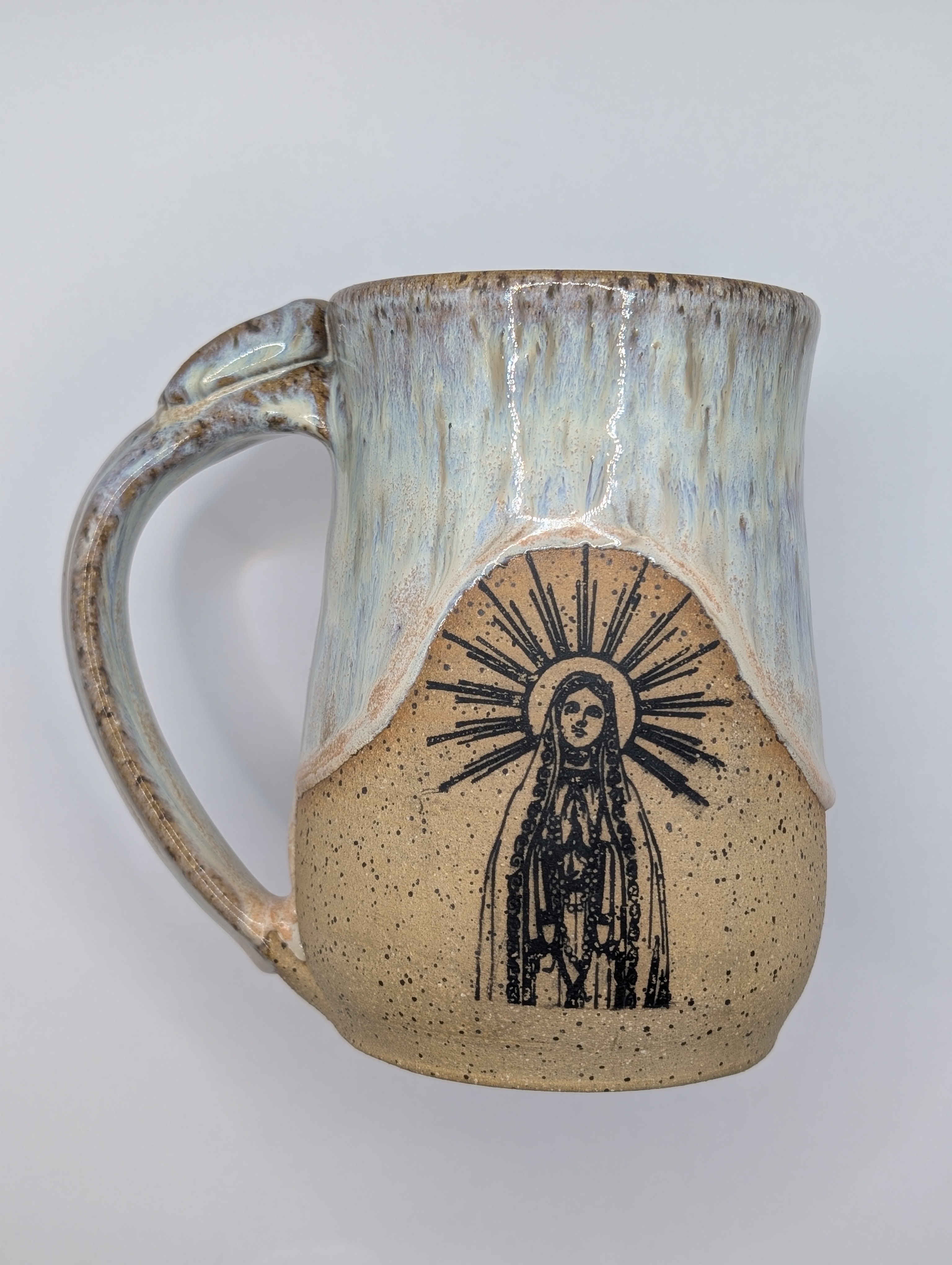 Virgin Mary mug • 20oz • pearlescent crystals