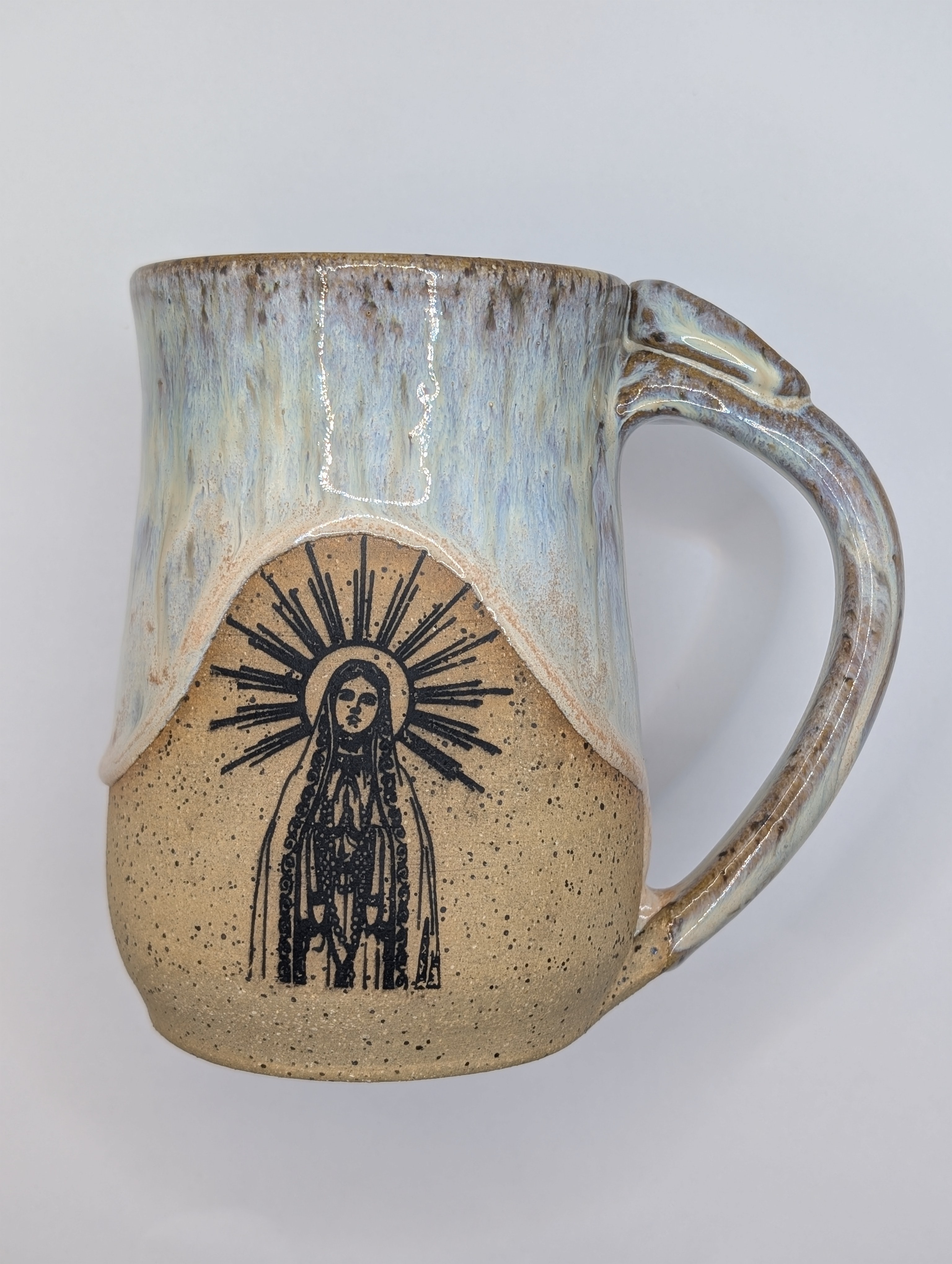 Virgin Mary mug • 20oz • pearlescent crystals
