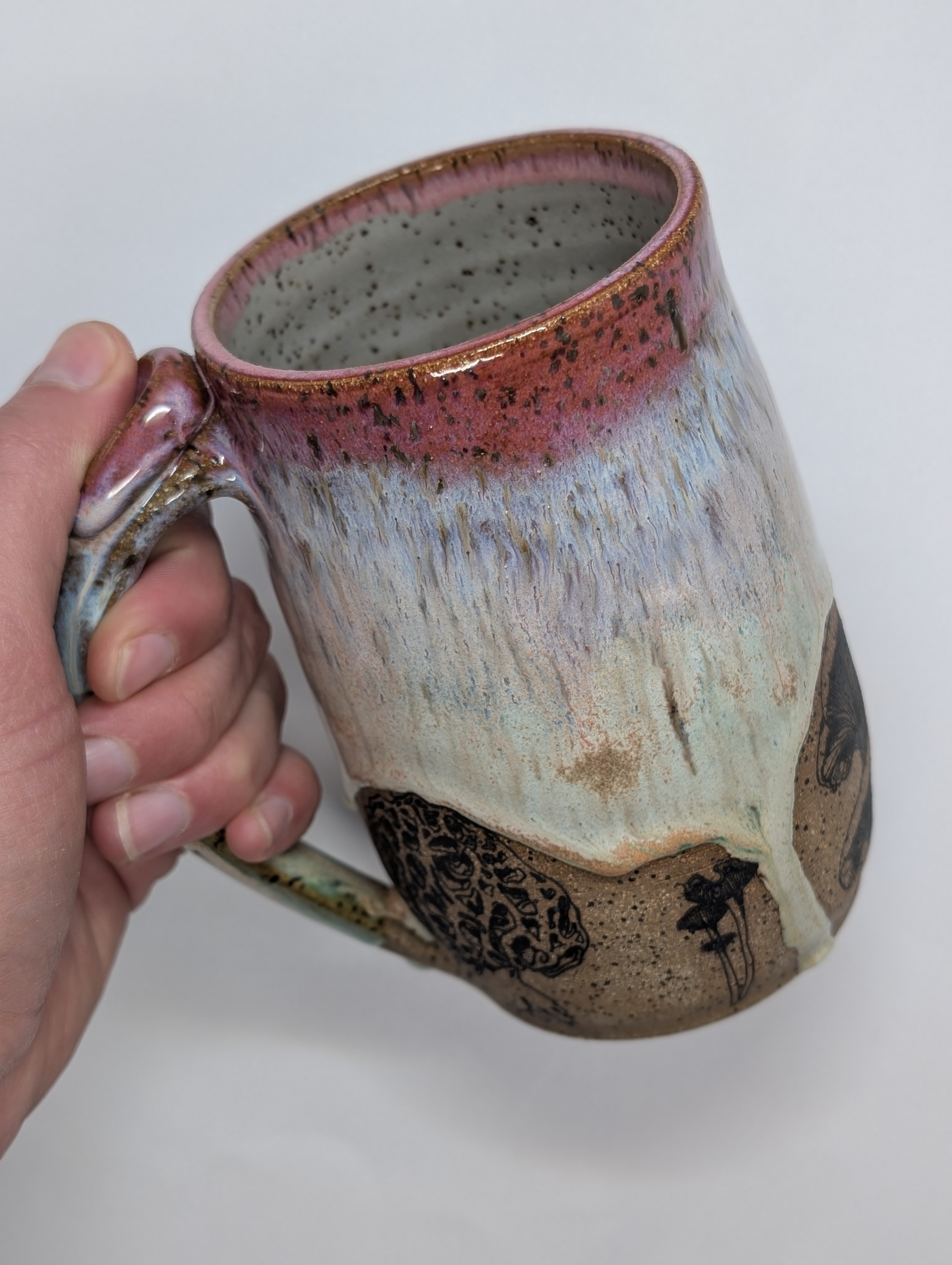 Mushroom mug • 22oz • vivid rainbow 