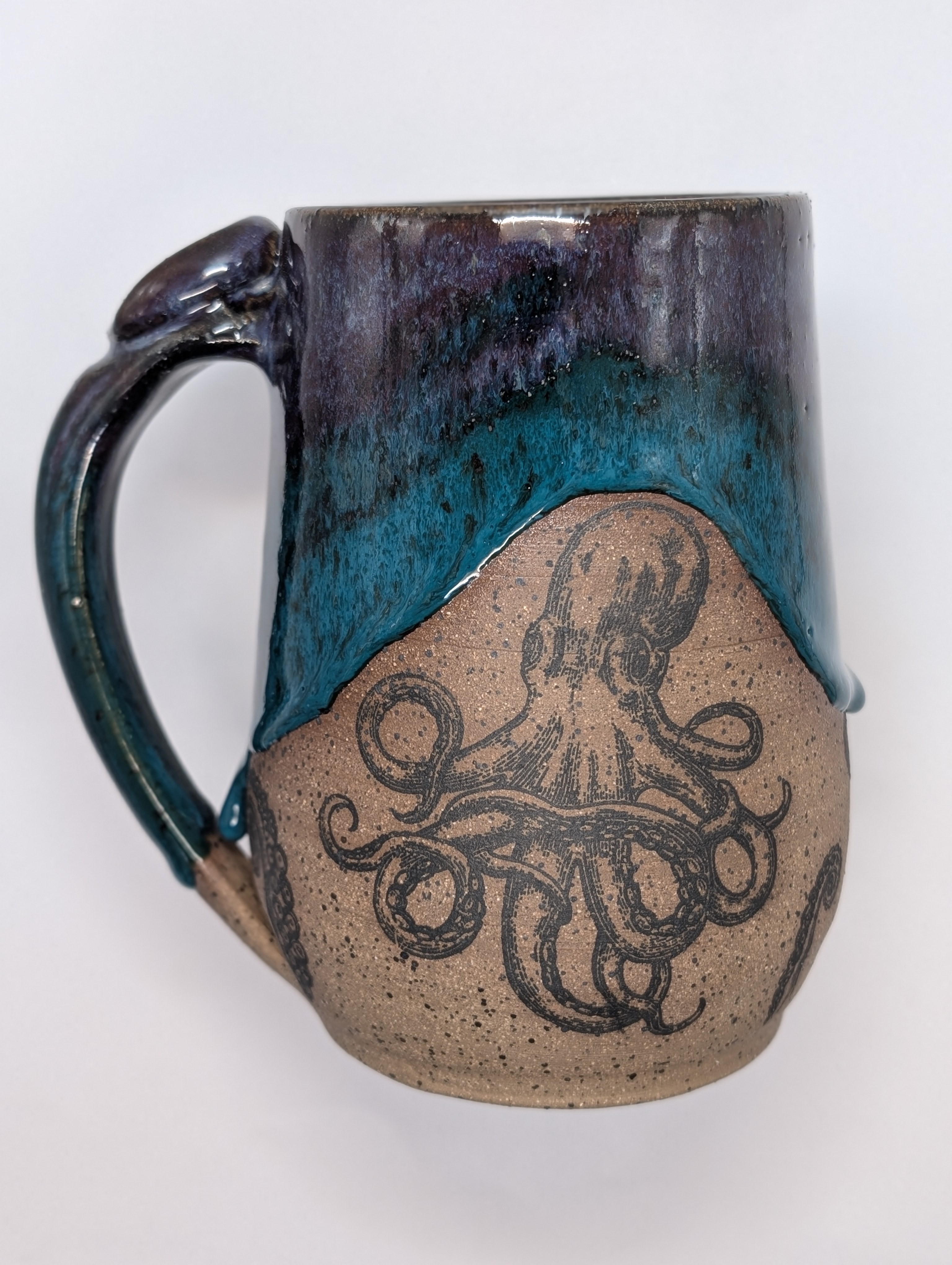 Octopus mug • 24oz • purple turquoise 