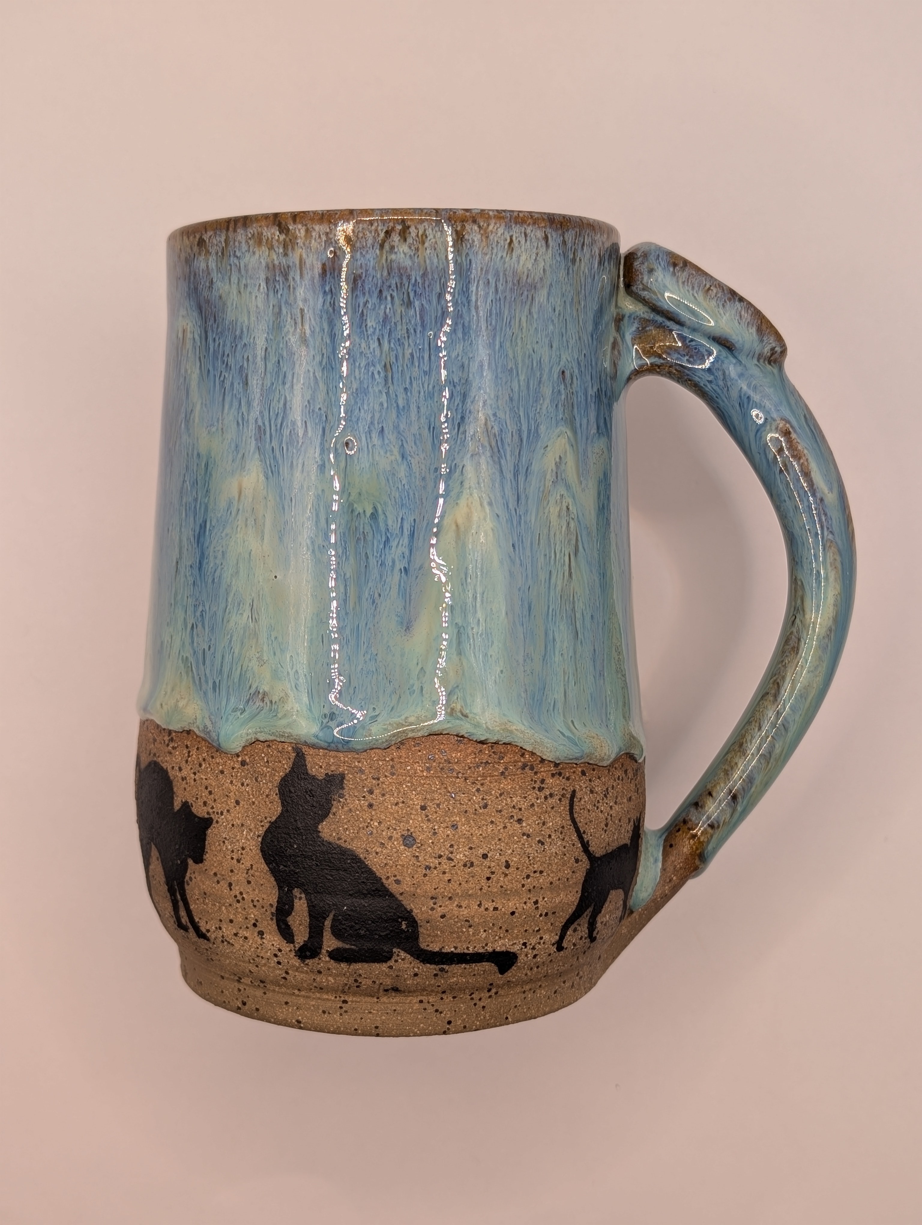 Cat mug • 22oz • blue aqua 
