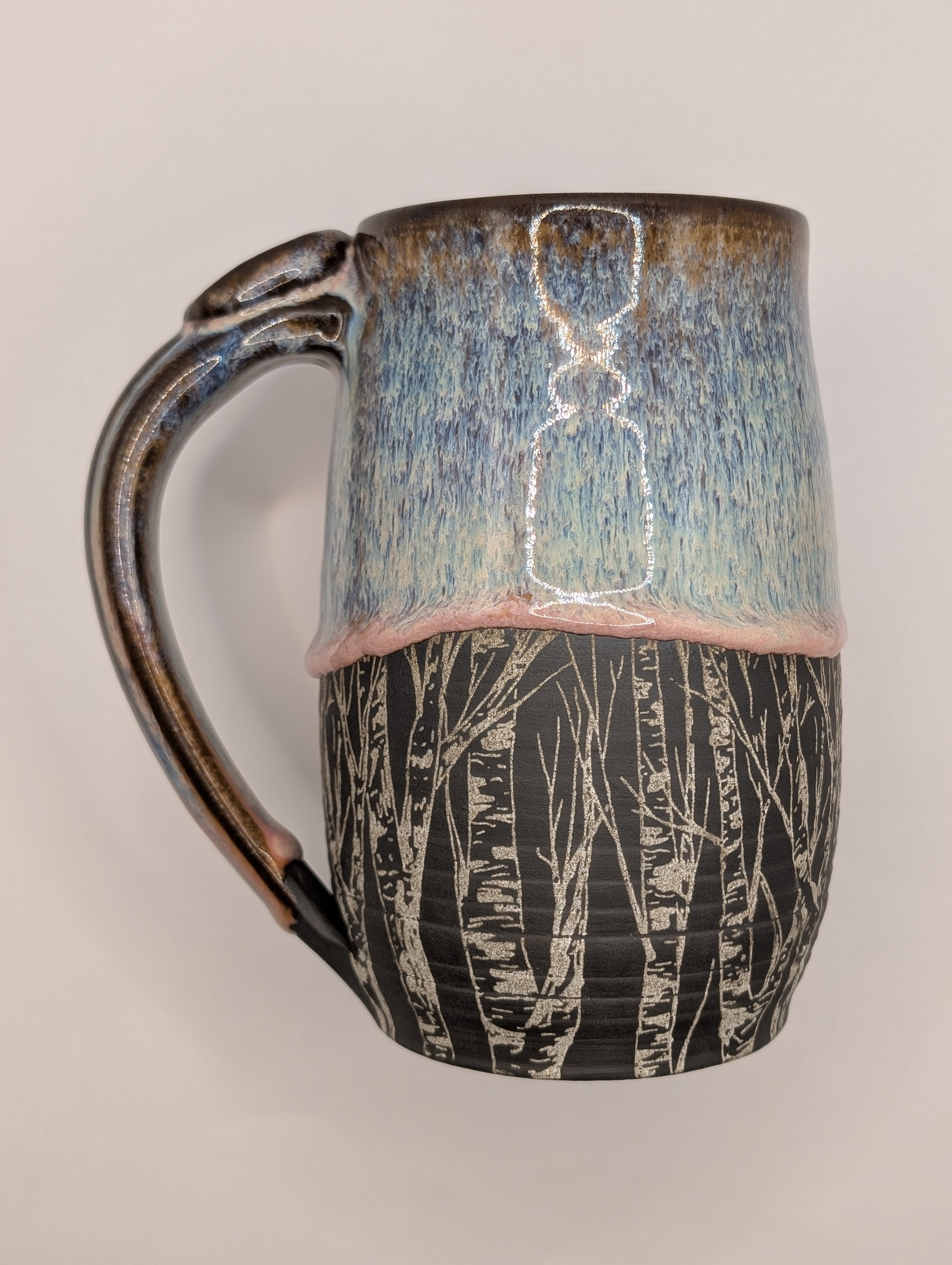 Birch tree mug • 22oz • rich blue pink 
