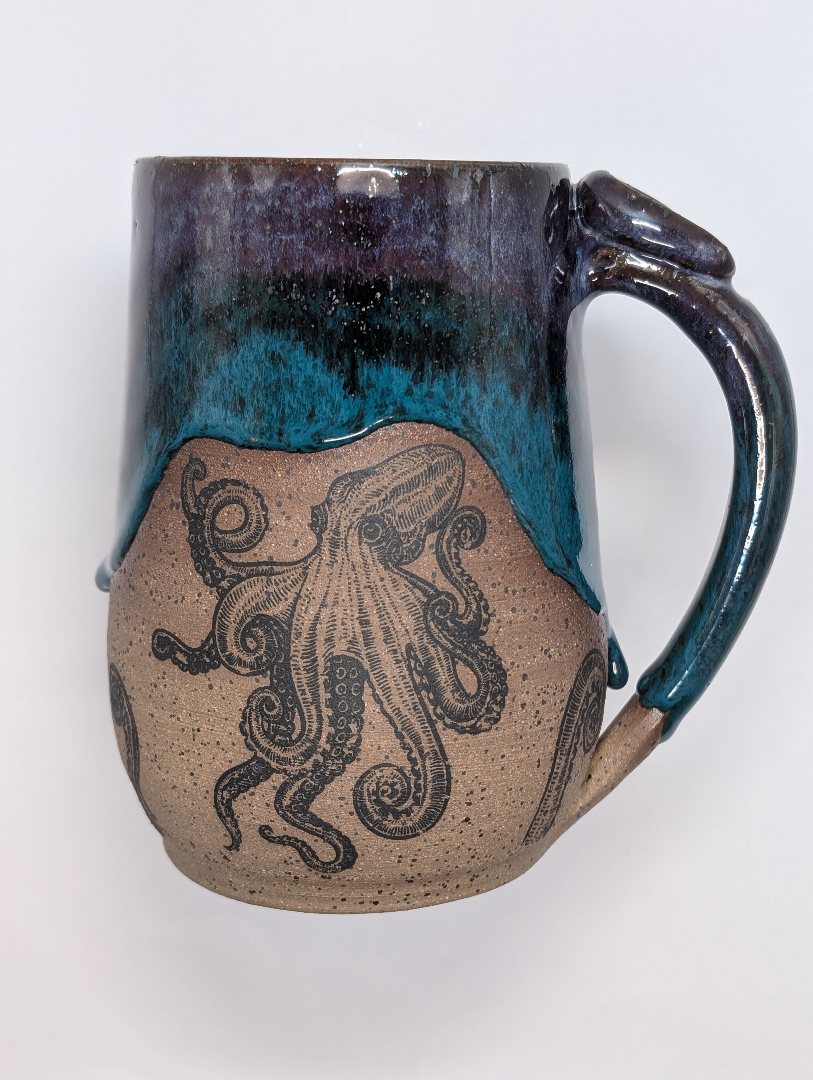 Octopus mug • 24oz • purple turquoise 