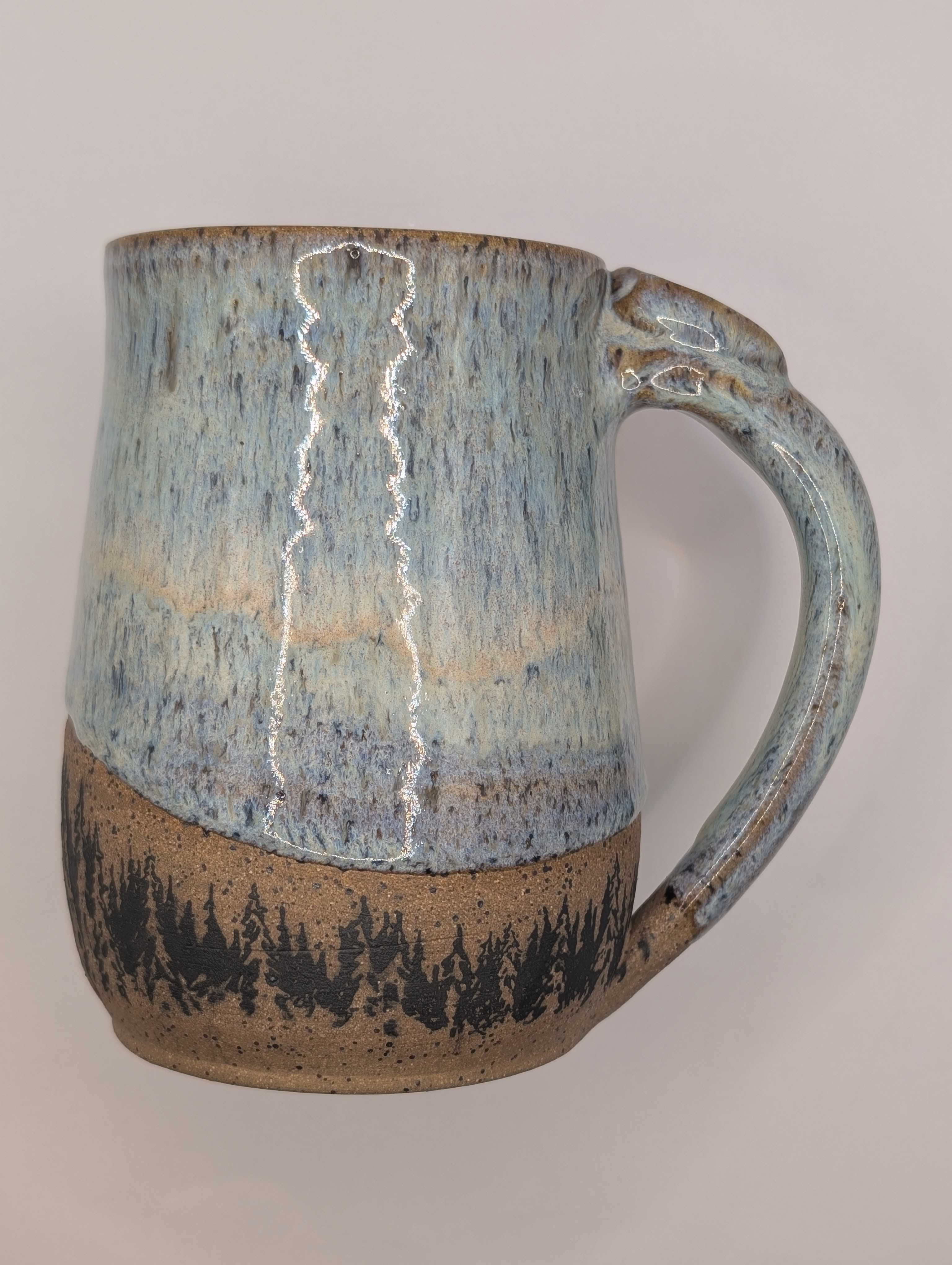 Conifer mug • 24oz • blue pink crystals 