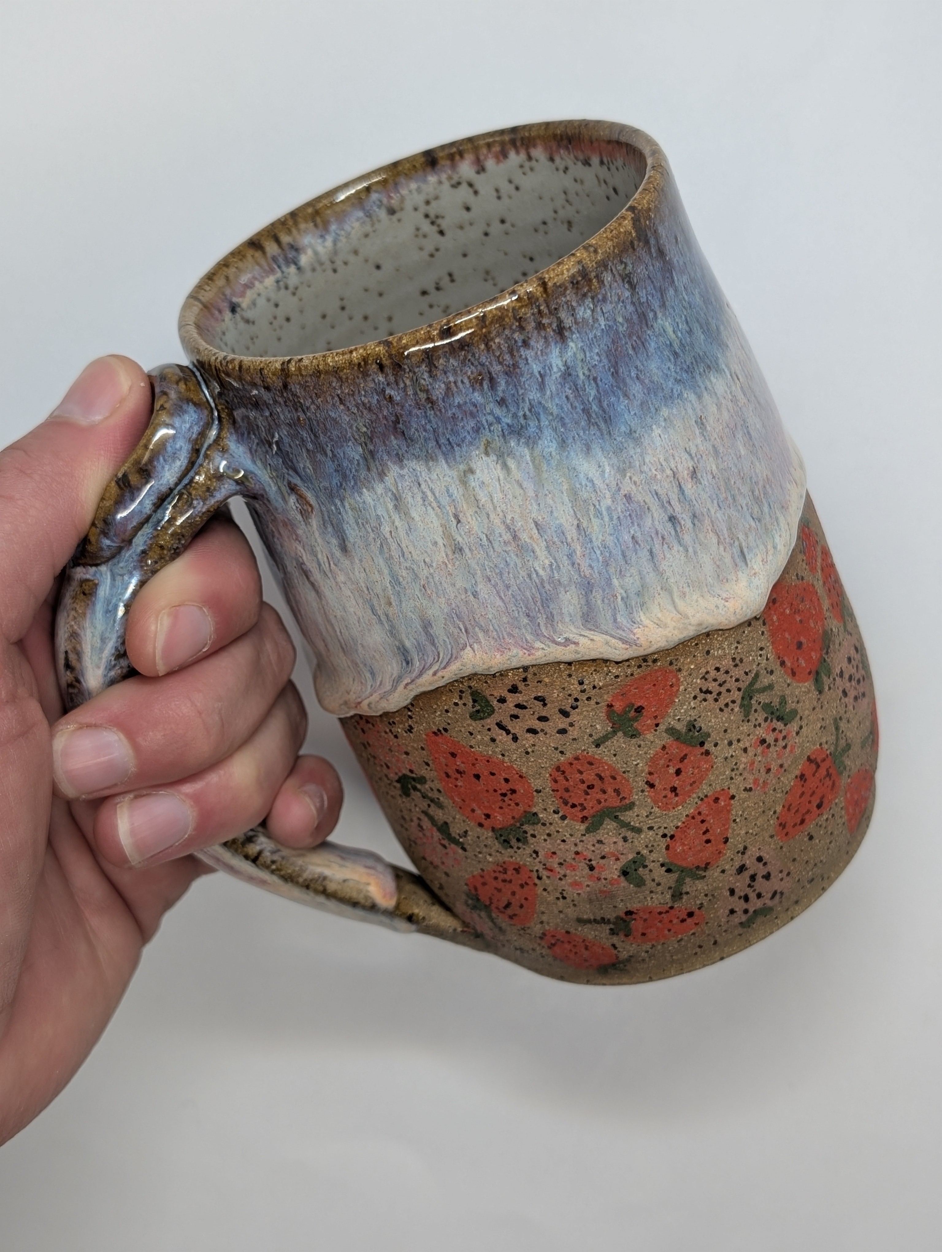 Strawberry mug • 22oz • aurora tie dye 