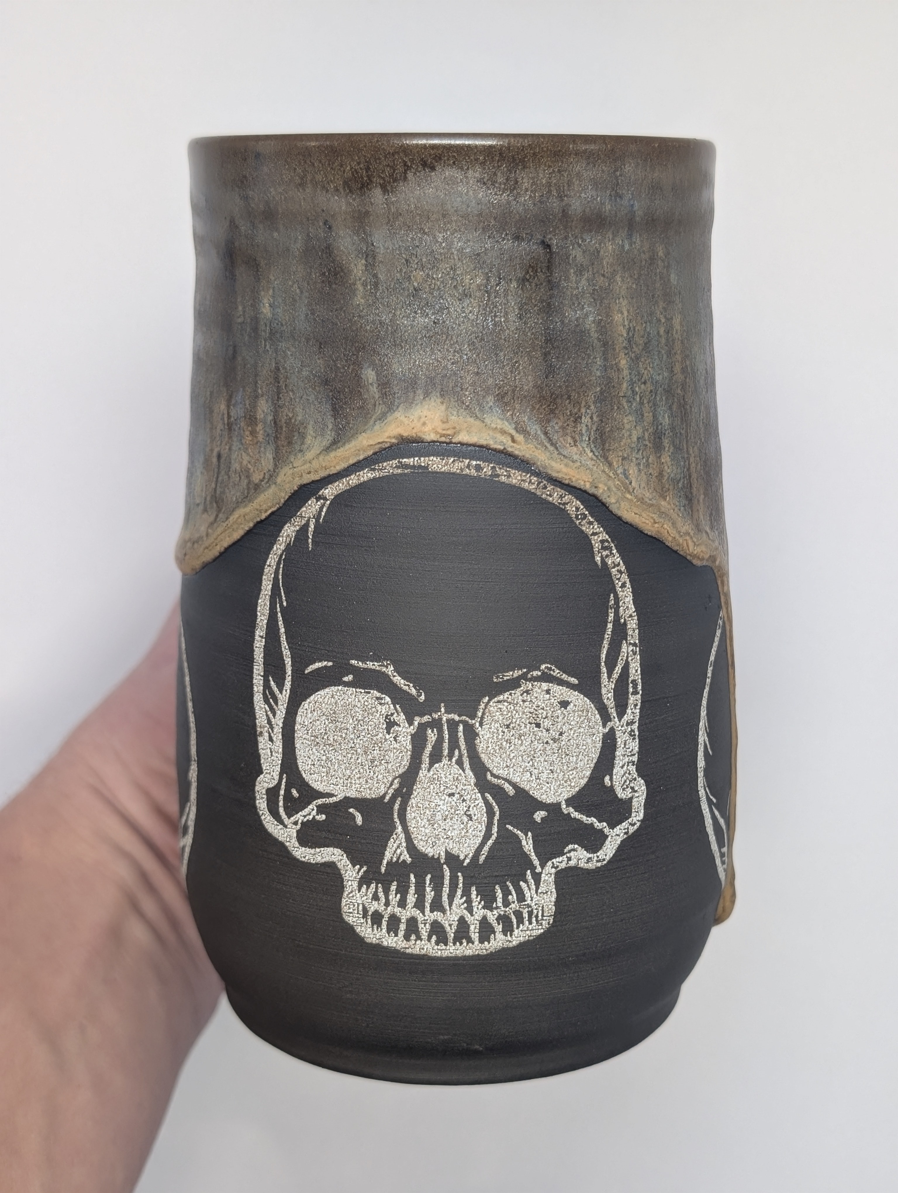 Skull mug • 22oz • matte copper