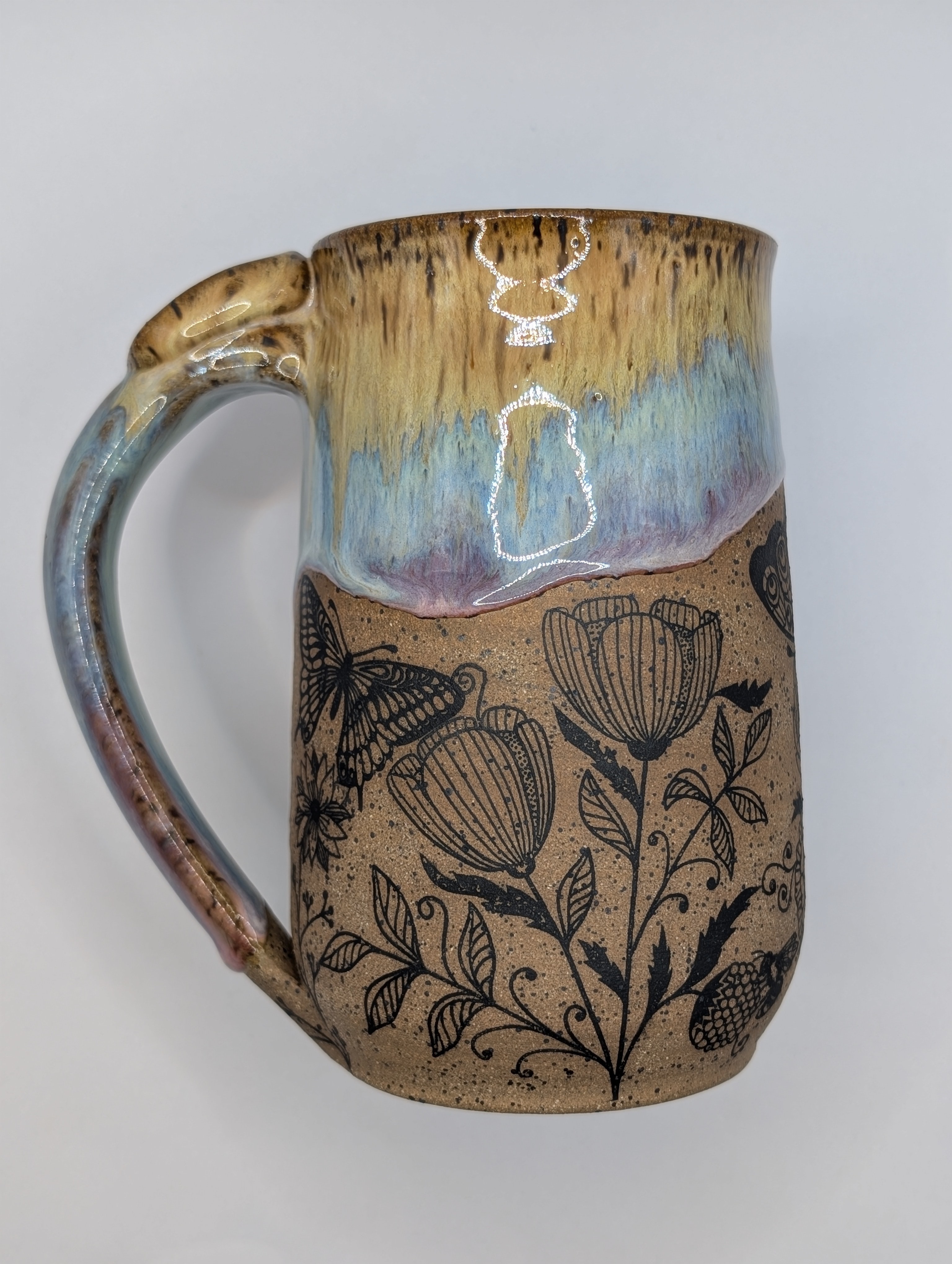 Pollinator mug • 22oz • pastel rainbow
