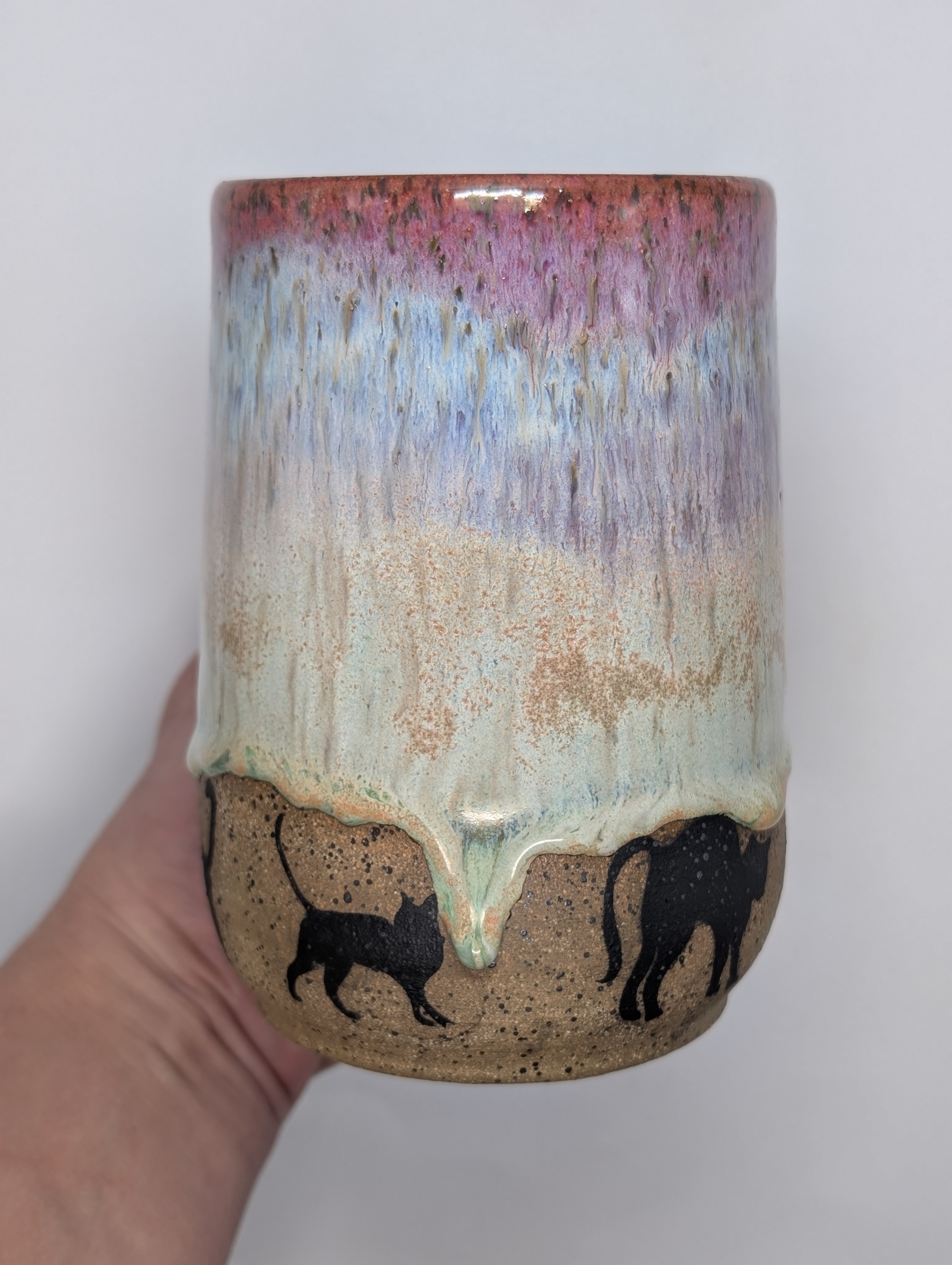 Cat mug • 20oz • vivid rainbow