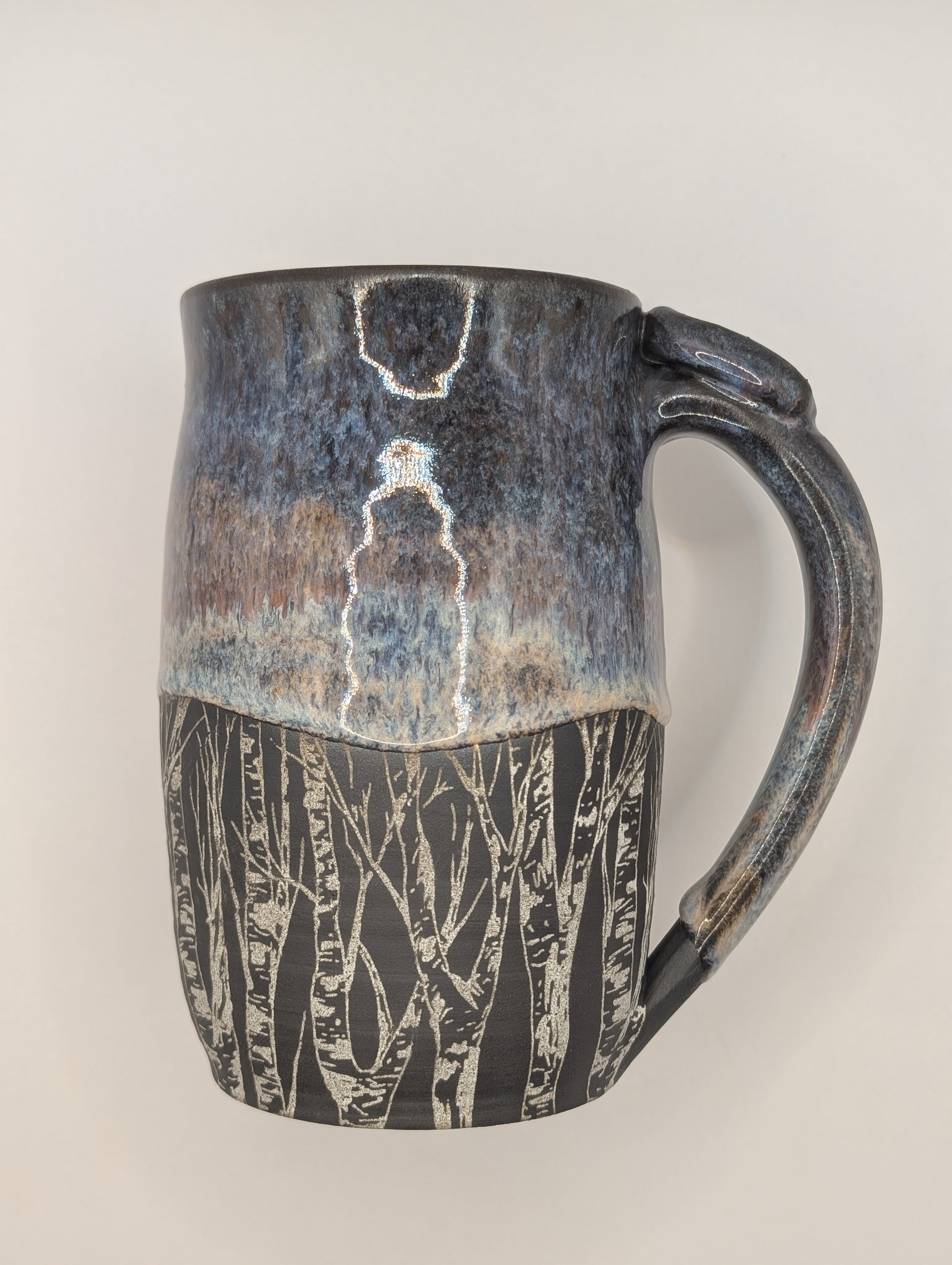 Birch tree mug • 20oz • aurora tie dye 