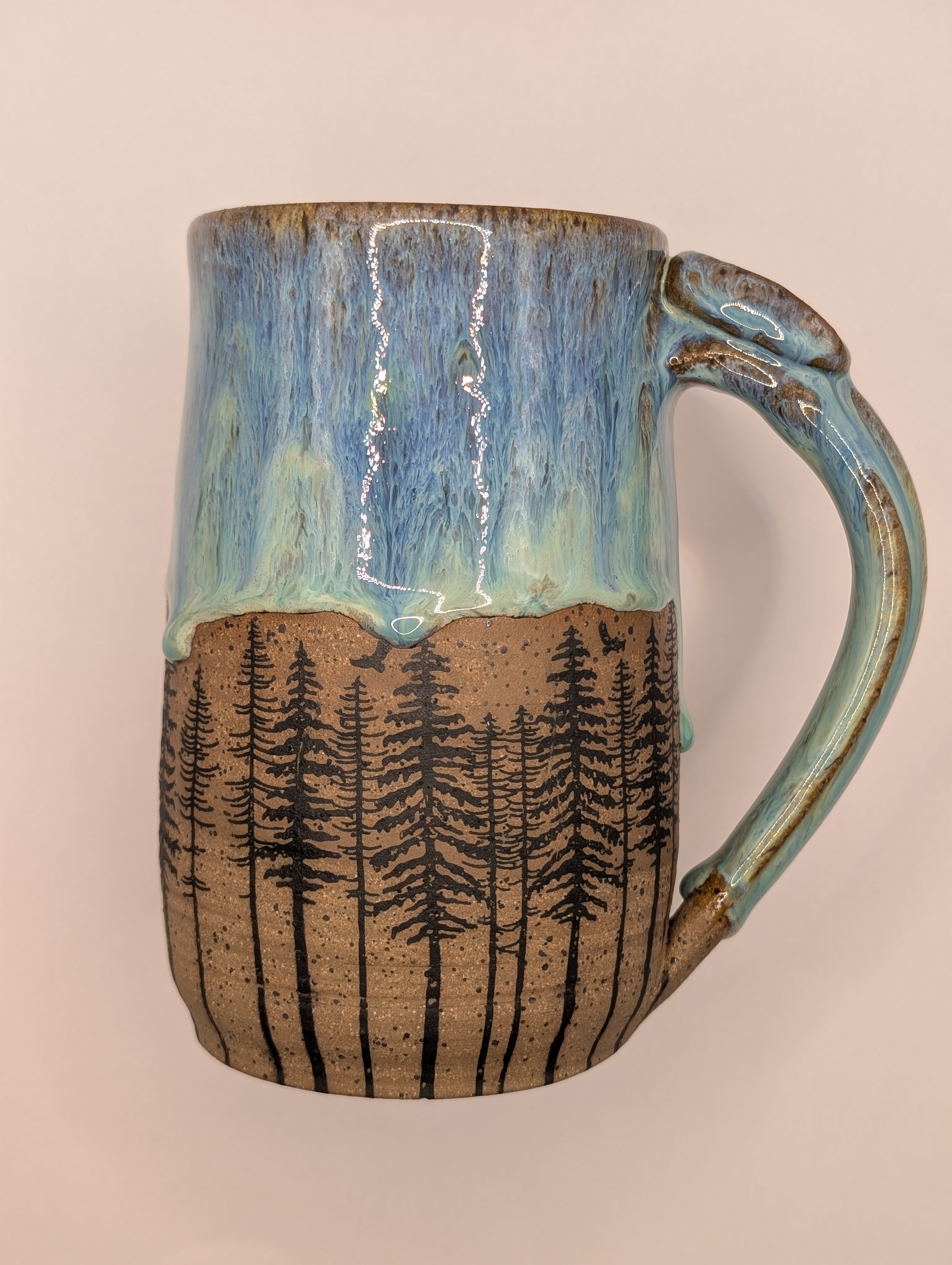 Conifer mug • 22oz • aqua blue