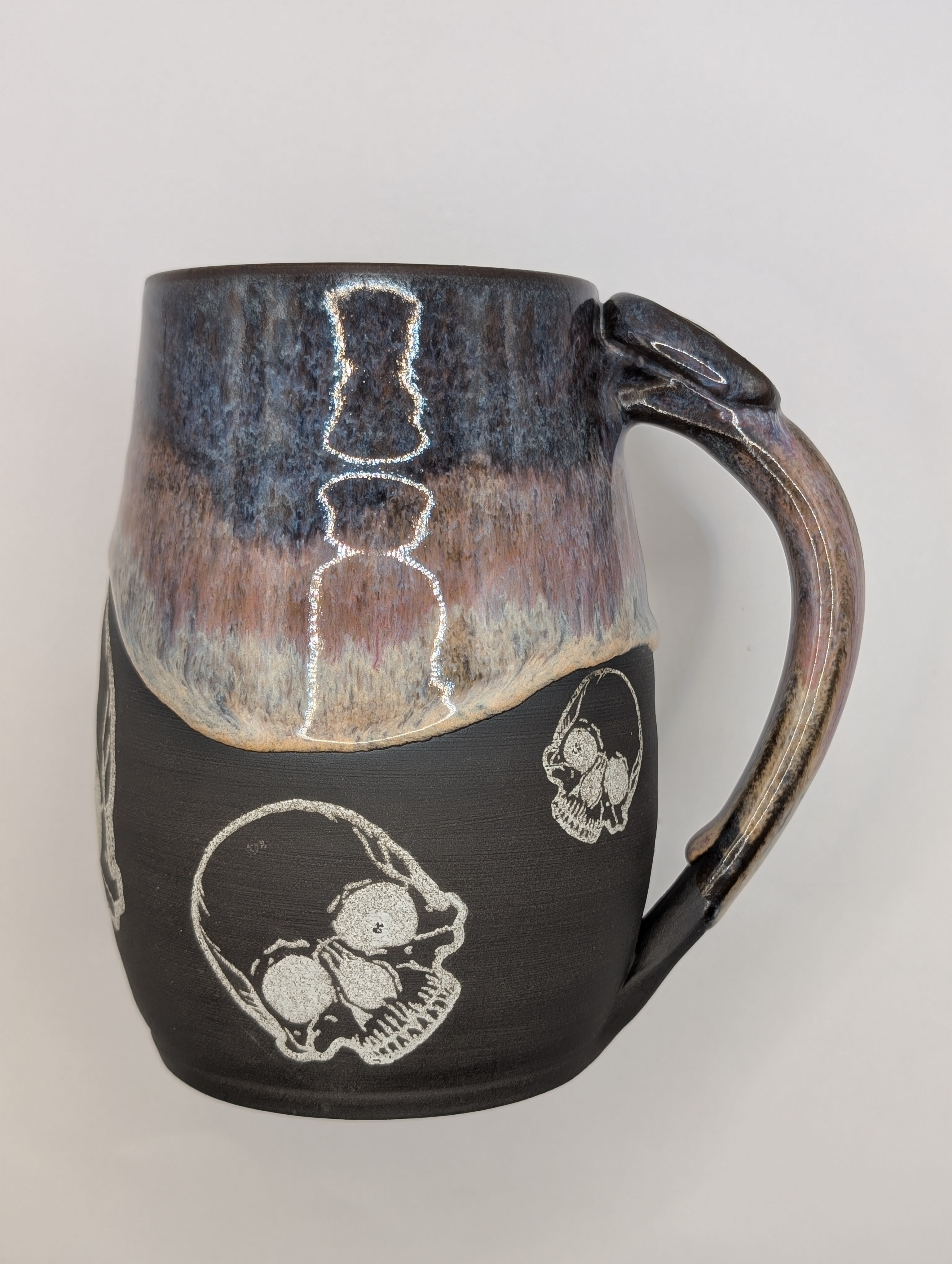 Skull mug • 22oz • aurora tie dye 