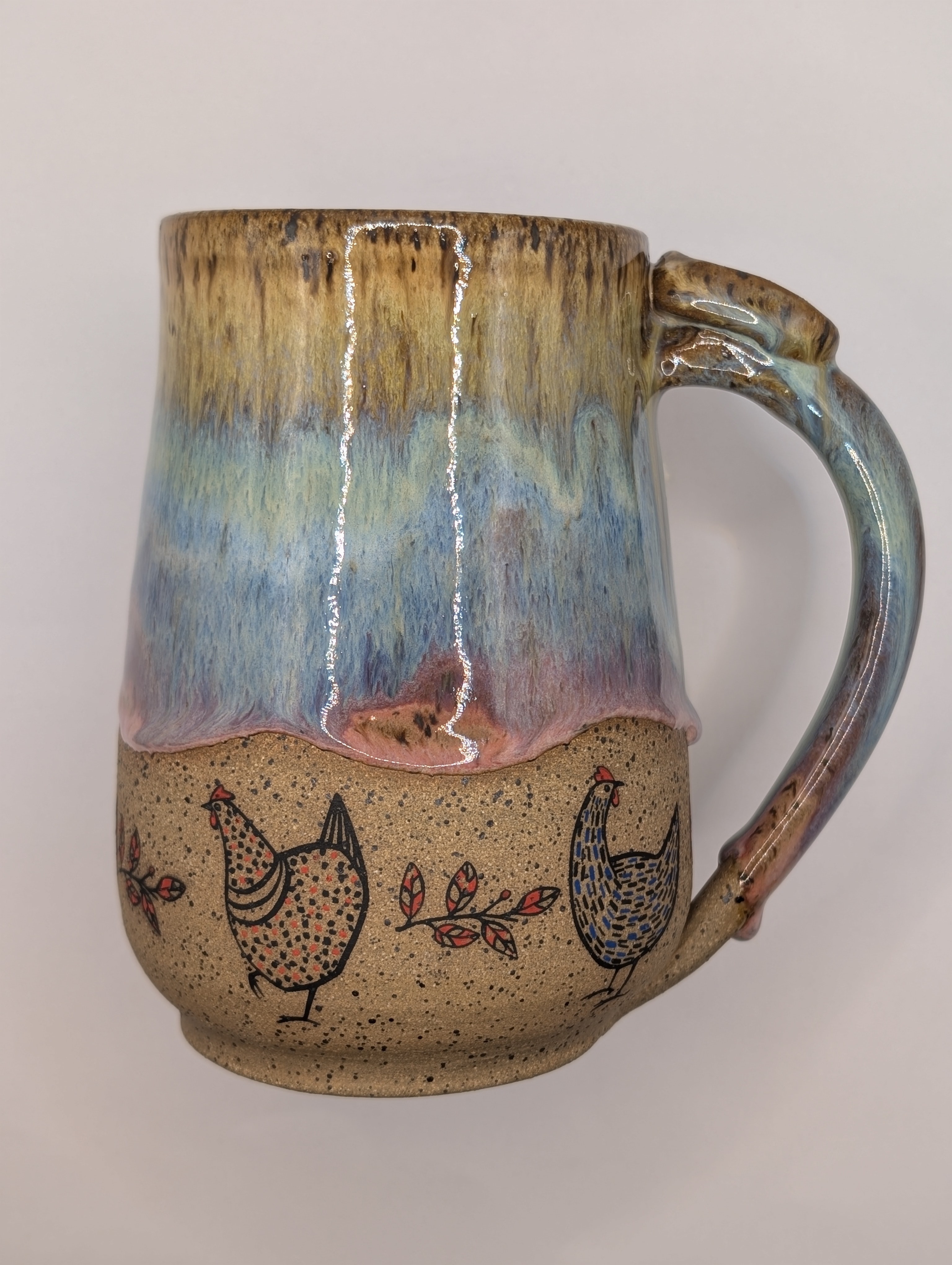 Chicken mug • 24oz • pastel rainbow 