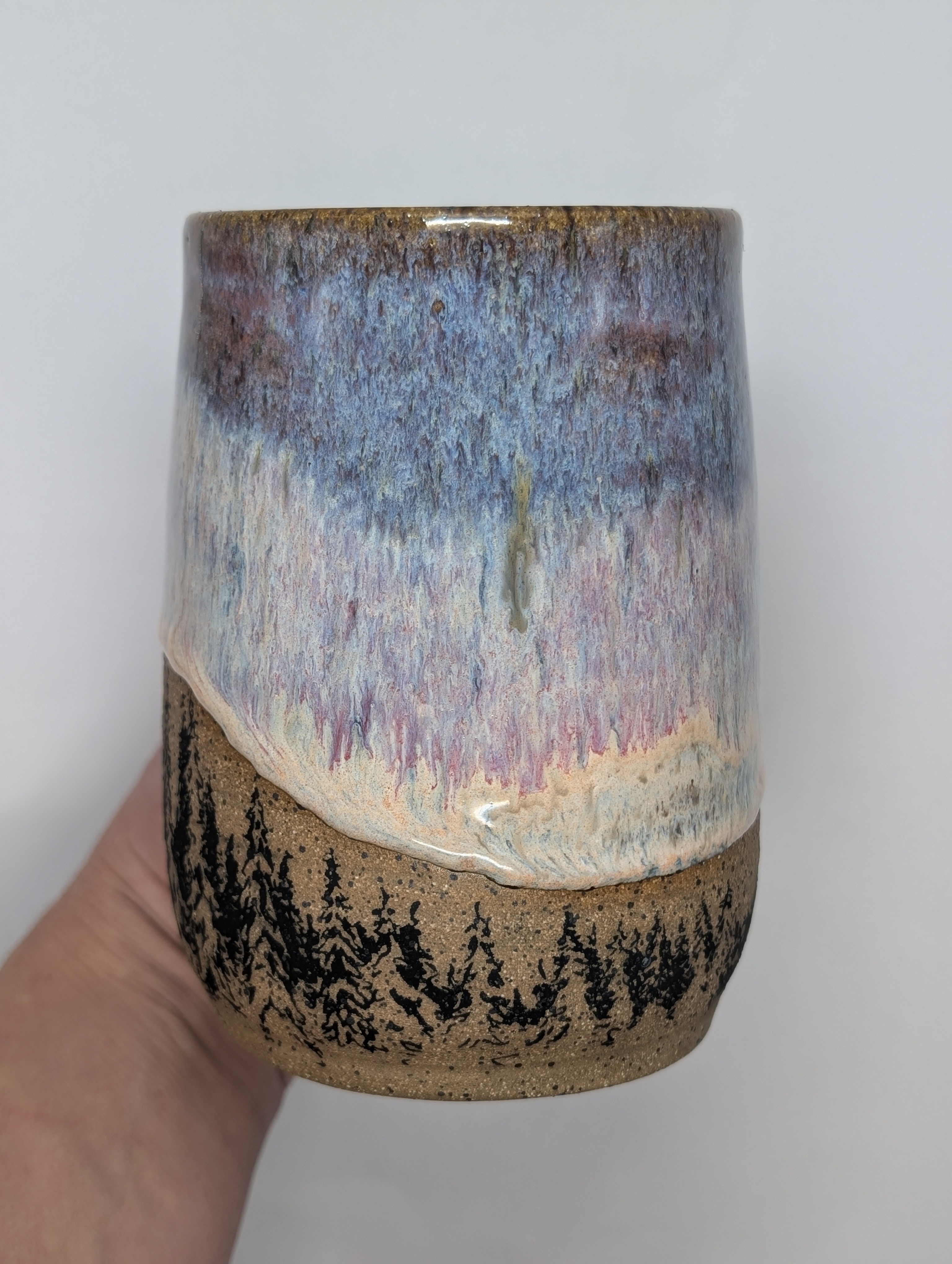 Conifer tree mug • 22oz • aurora tie dye 