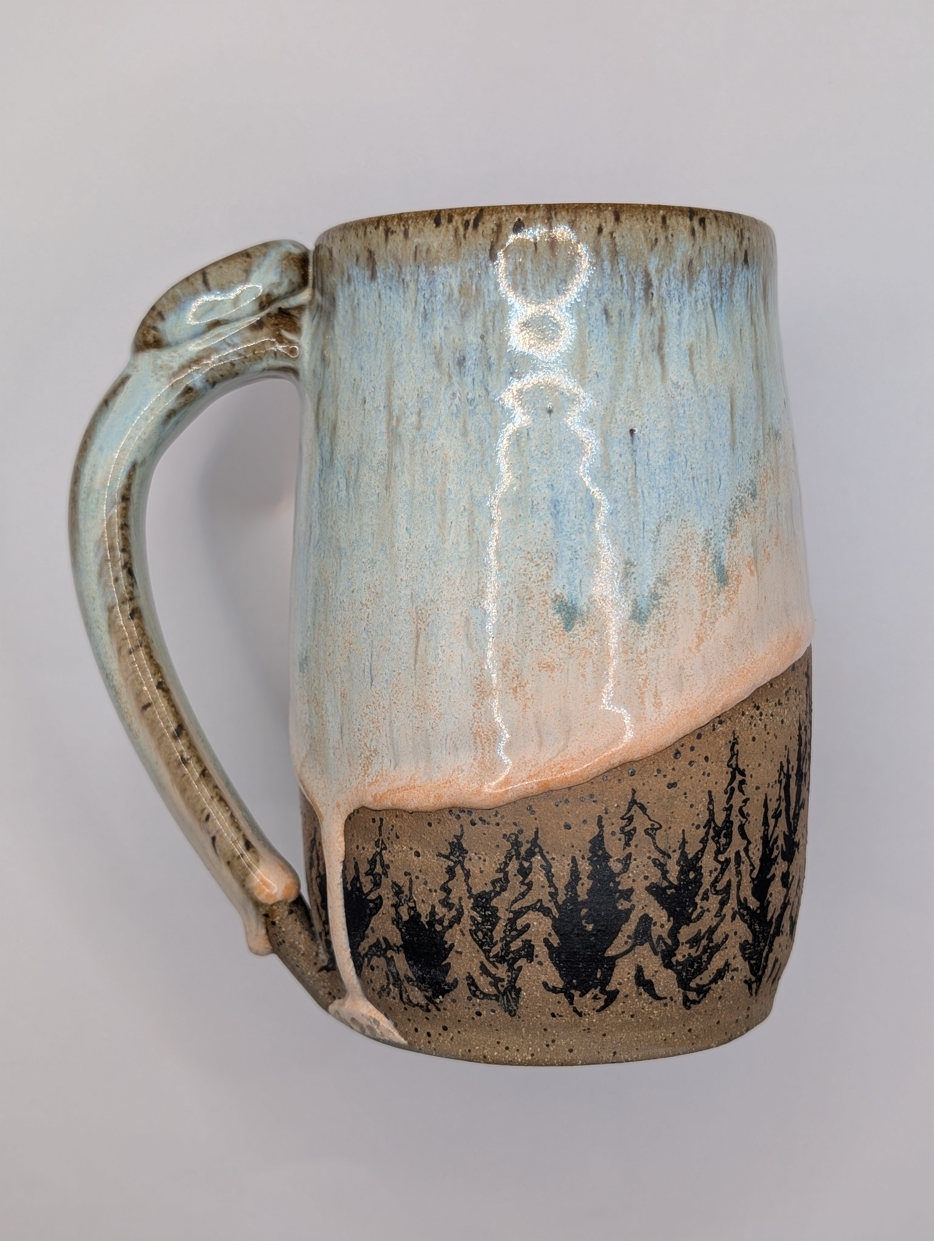 Conifer mug • 22oz • sky blue peach