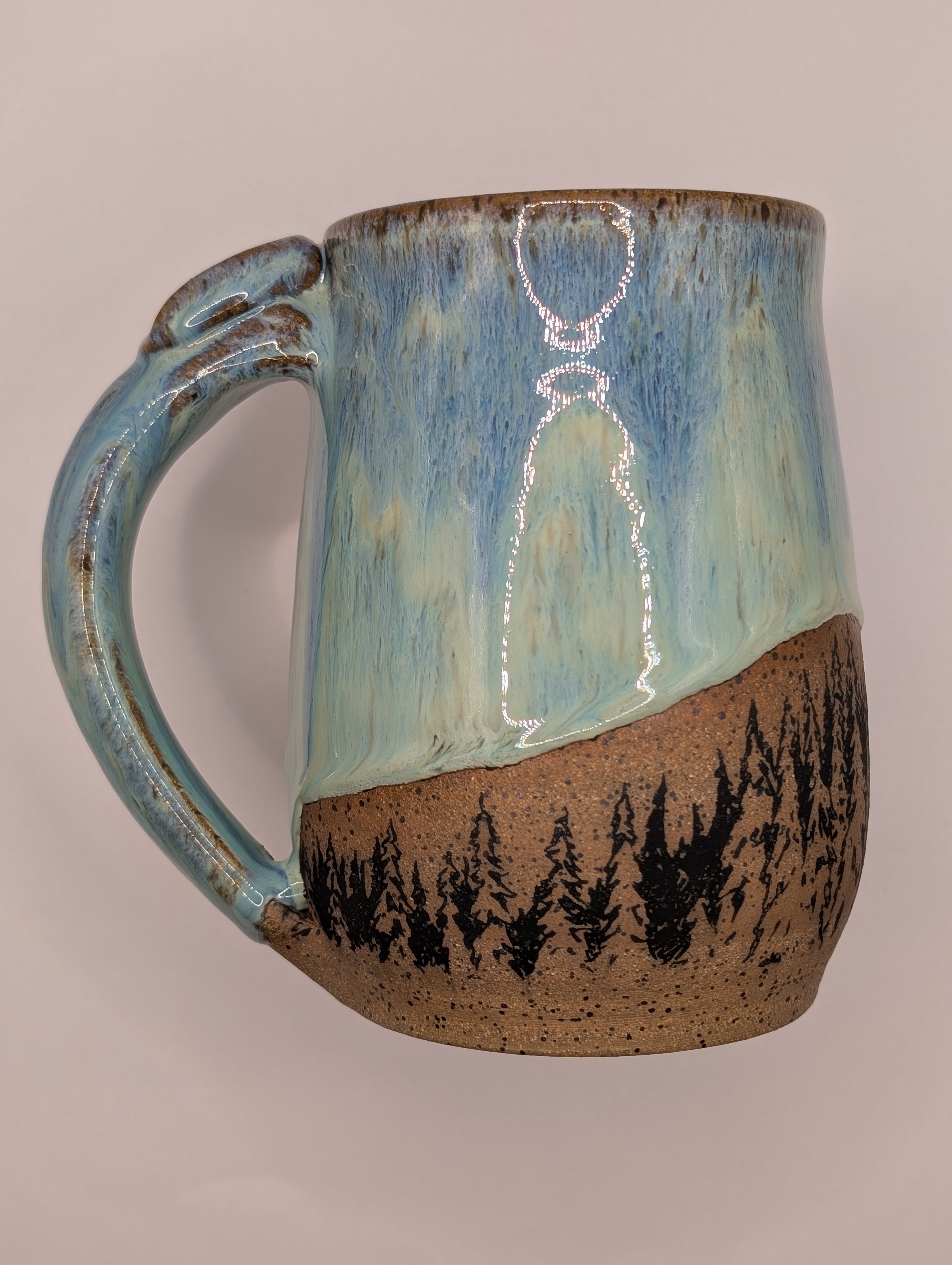 Conifer mug • 24oz • aqua blue