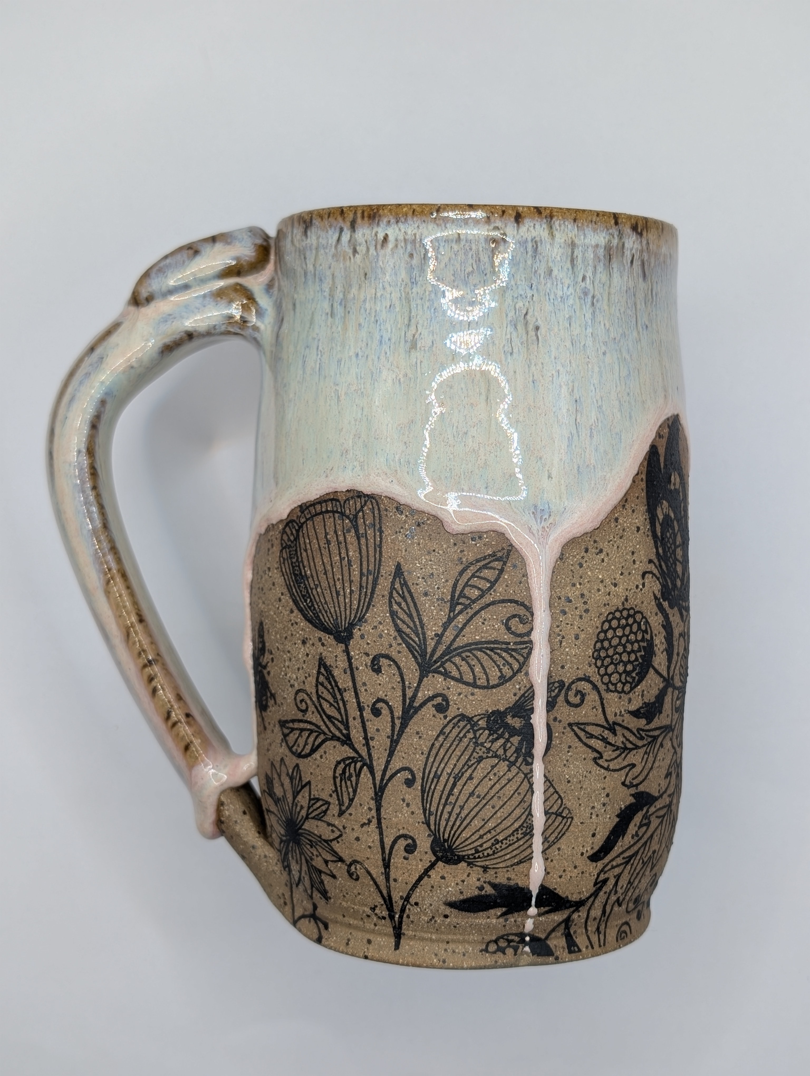 Pollinator mug • 22oz • pastel blue pink