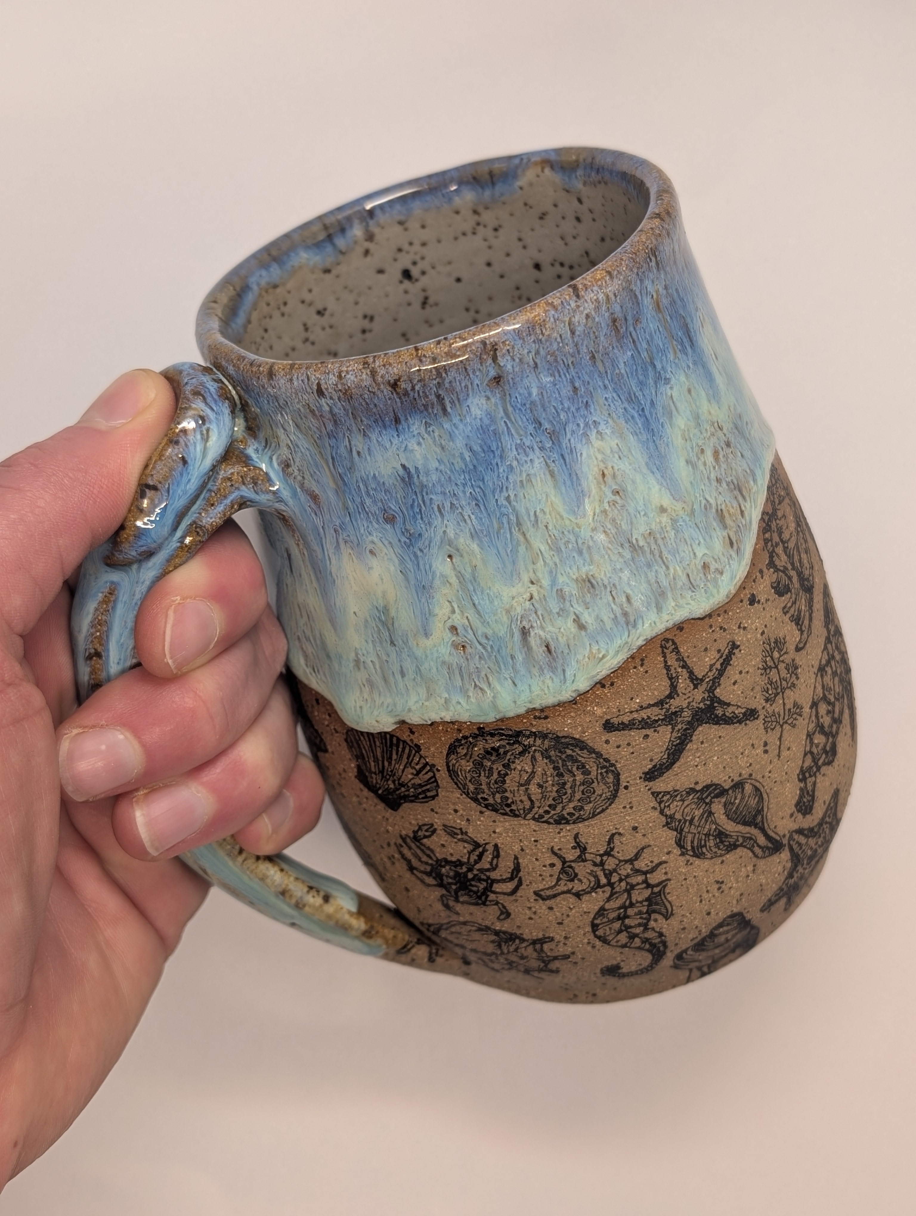 Sea Life mug • 24oz • aqua blue