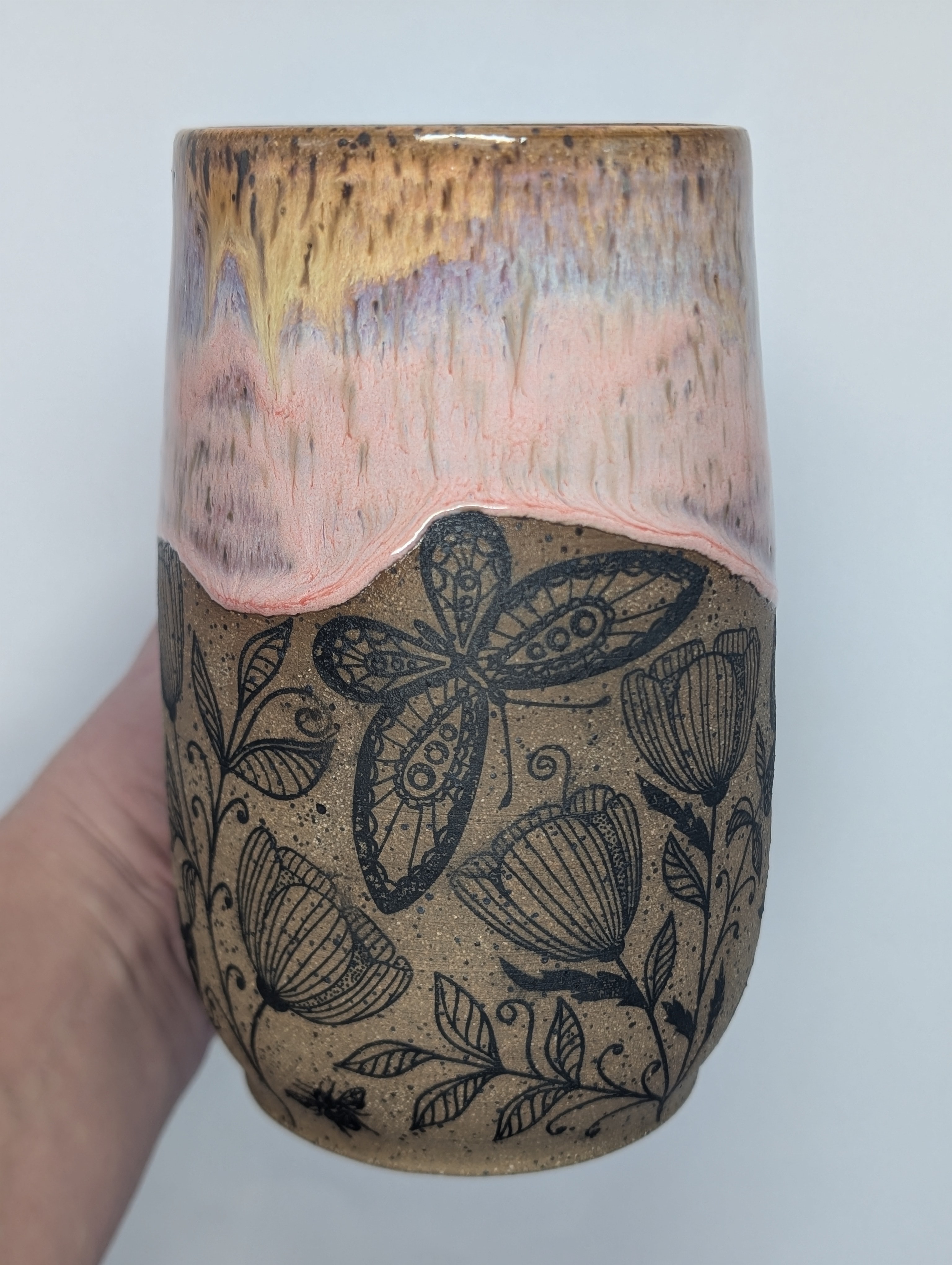 Pollinator mug • 24oz • pink honey