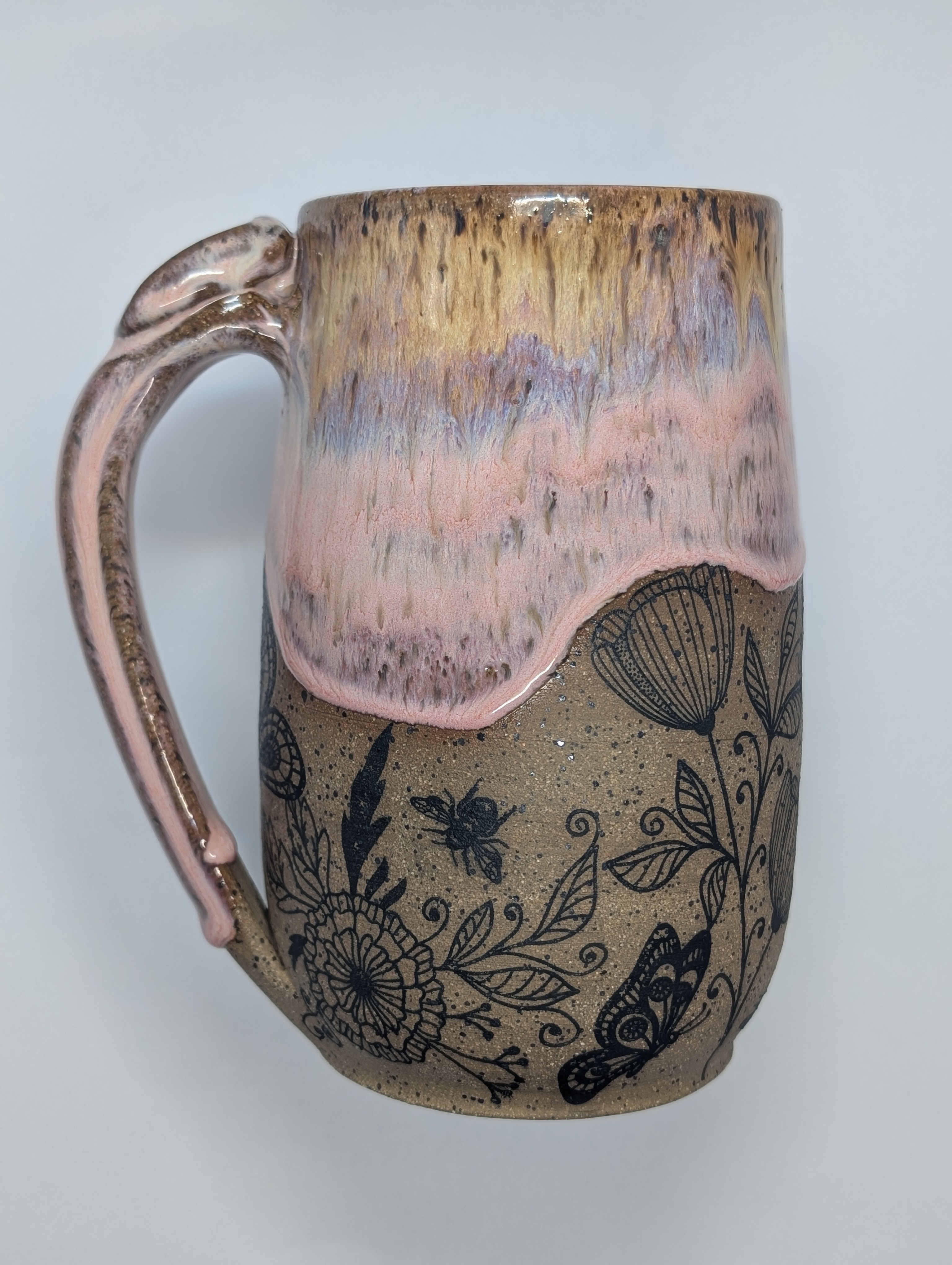 Pollinator mug • 24oz • pink honey