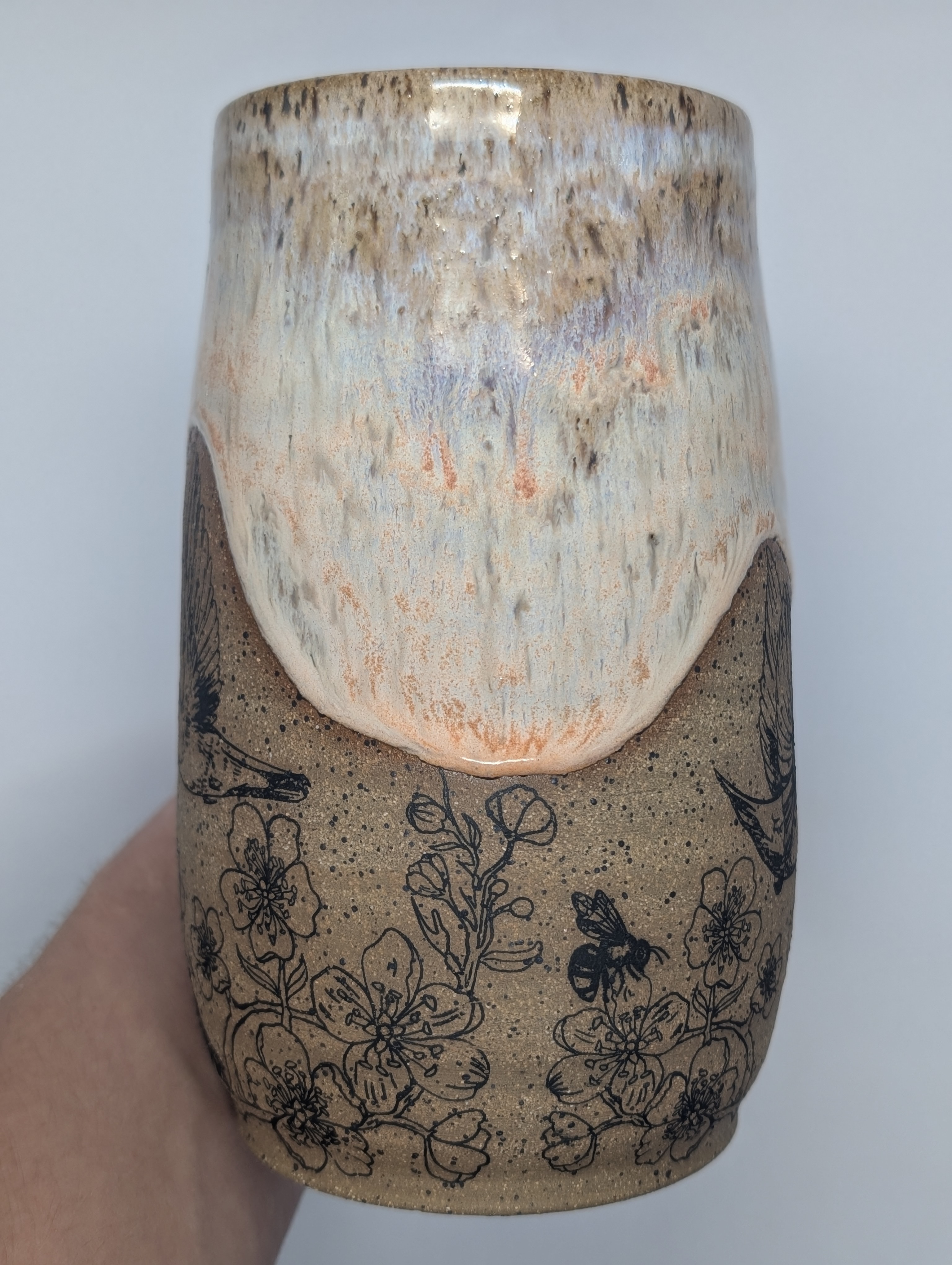 Hummingbird mug • 26oz • orange crystal 